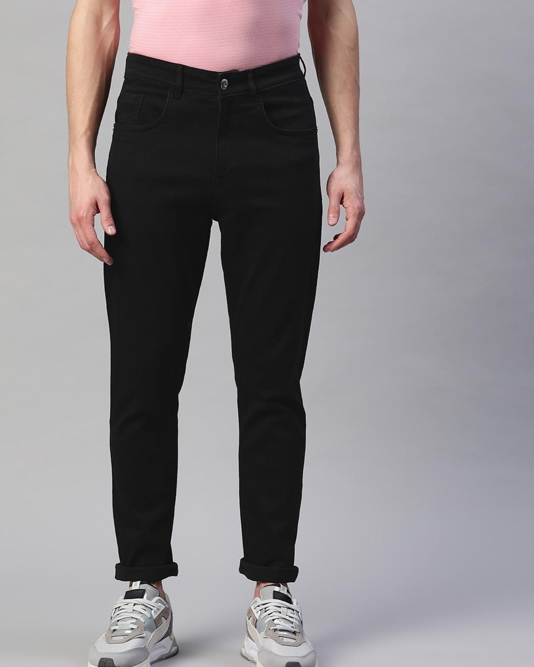 Buy Men's Black Slim Fit Jeans Online at Bewakoof