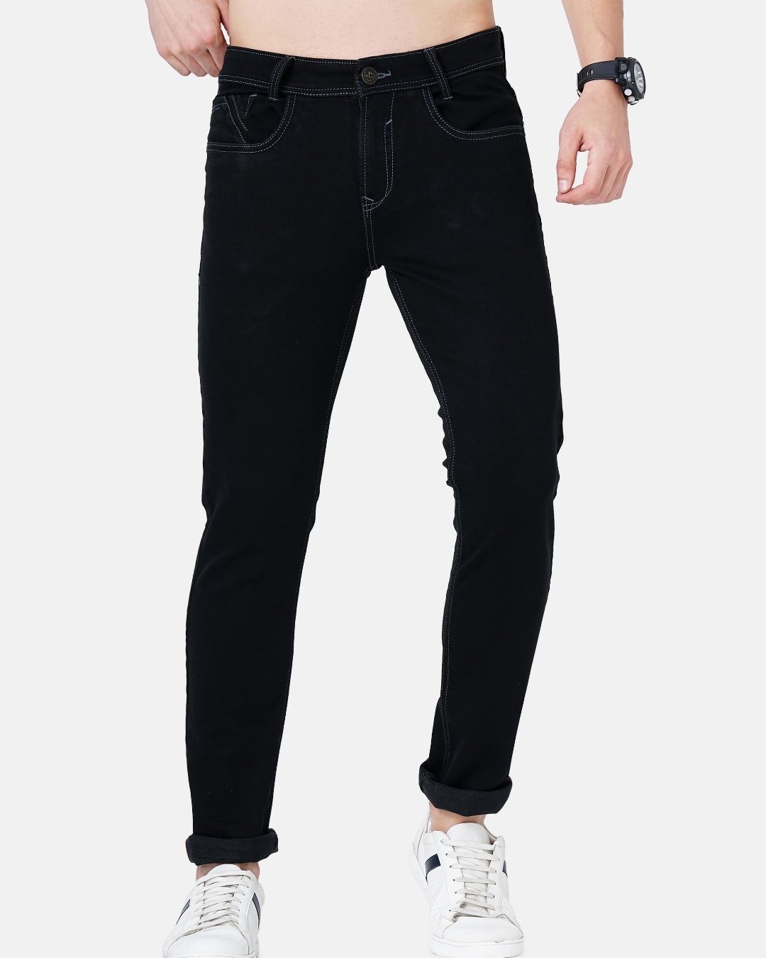 Buy Men's Black Slim Fit Jeans Online at Bewakoof