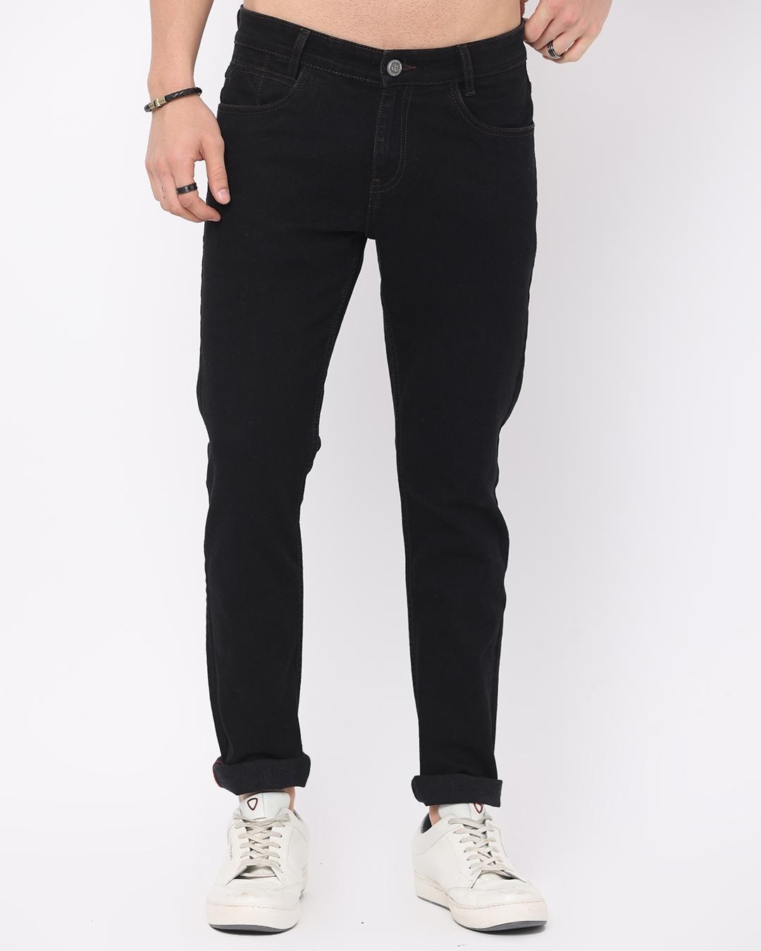 Buy Men's Black Slim Fit Jeans Online at Bewakoof