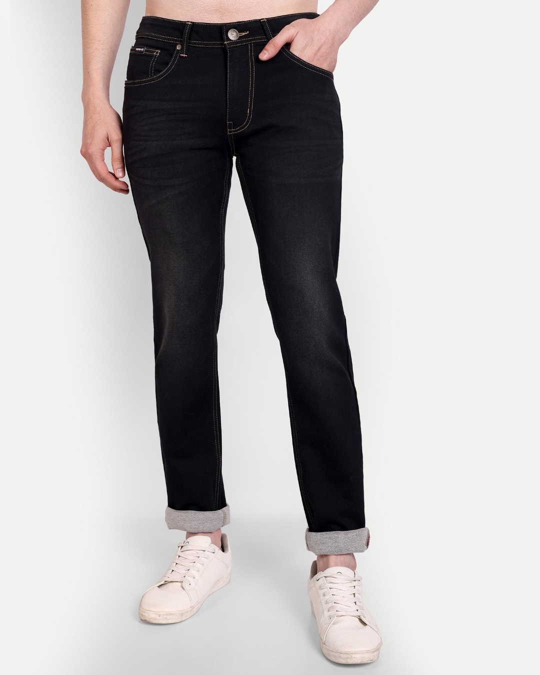 Buy Men's Black Slim Fit Jeans Online at Bewakoof