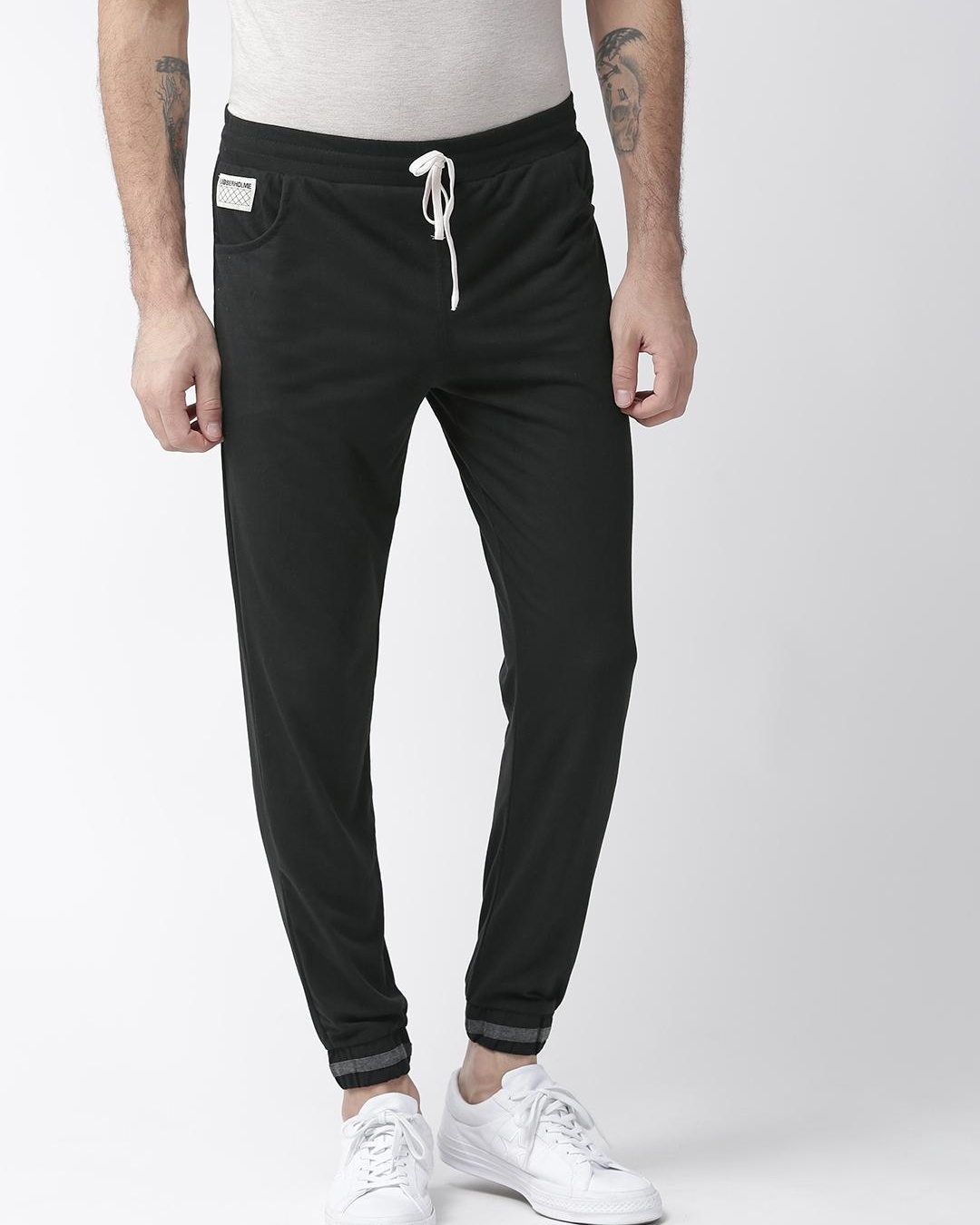 Buy Men's Black Slim Fit Joggers for Men Black Online at Bewakoof