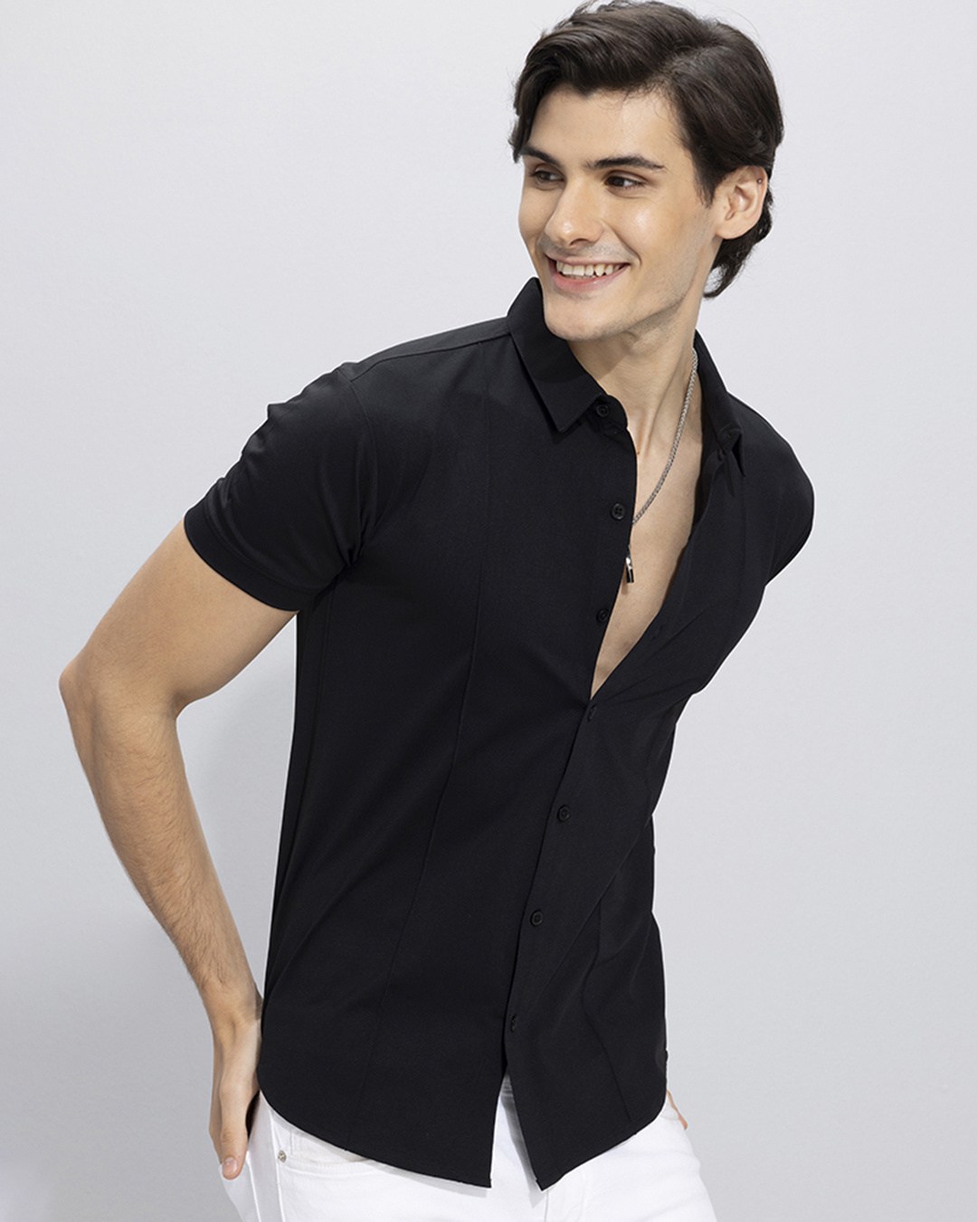 Men Black Slim Fit Mascln Original T-Shirt