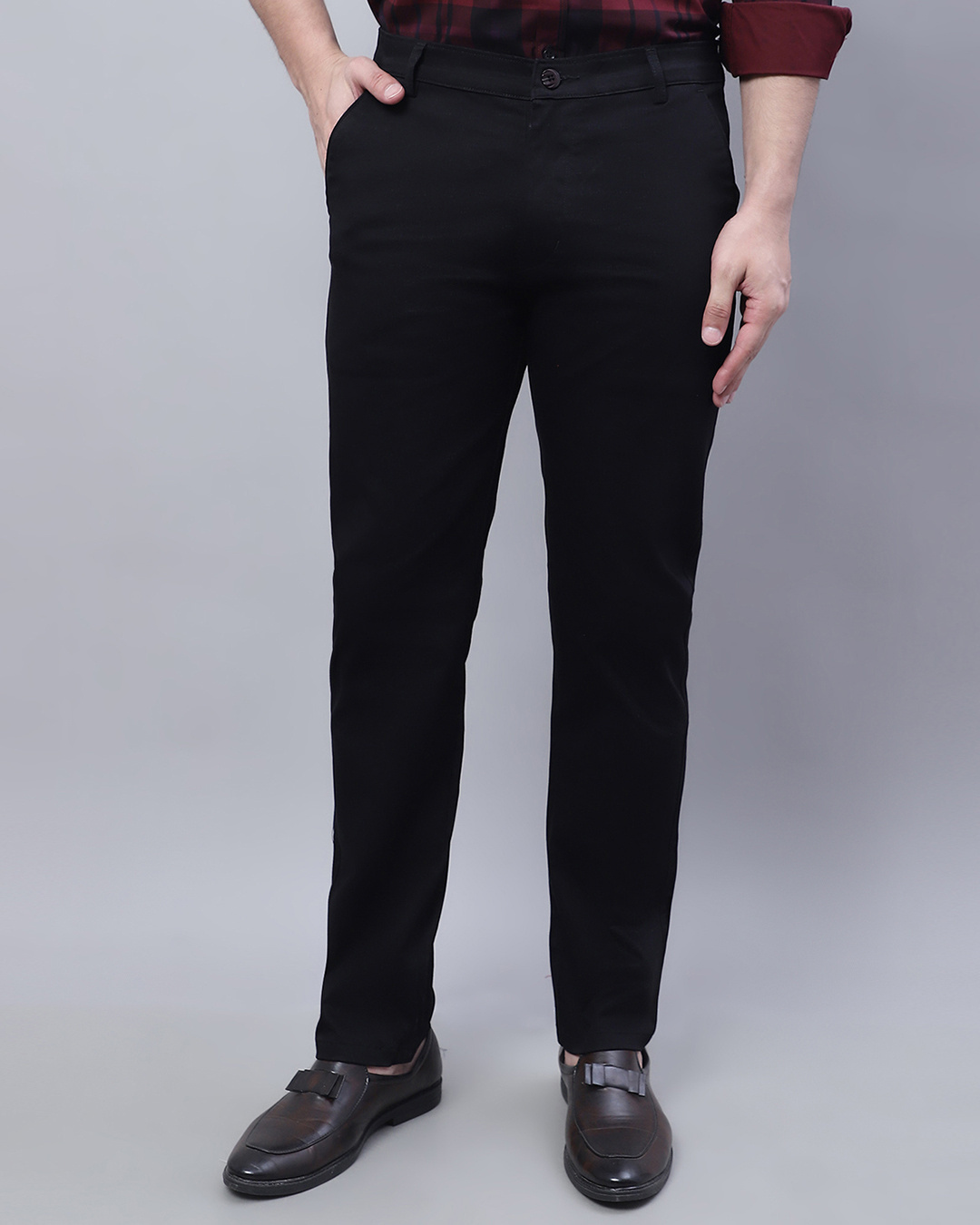 Buy Men's Black Slim Fit Trousers for Men Black Online at Bewakoof