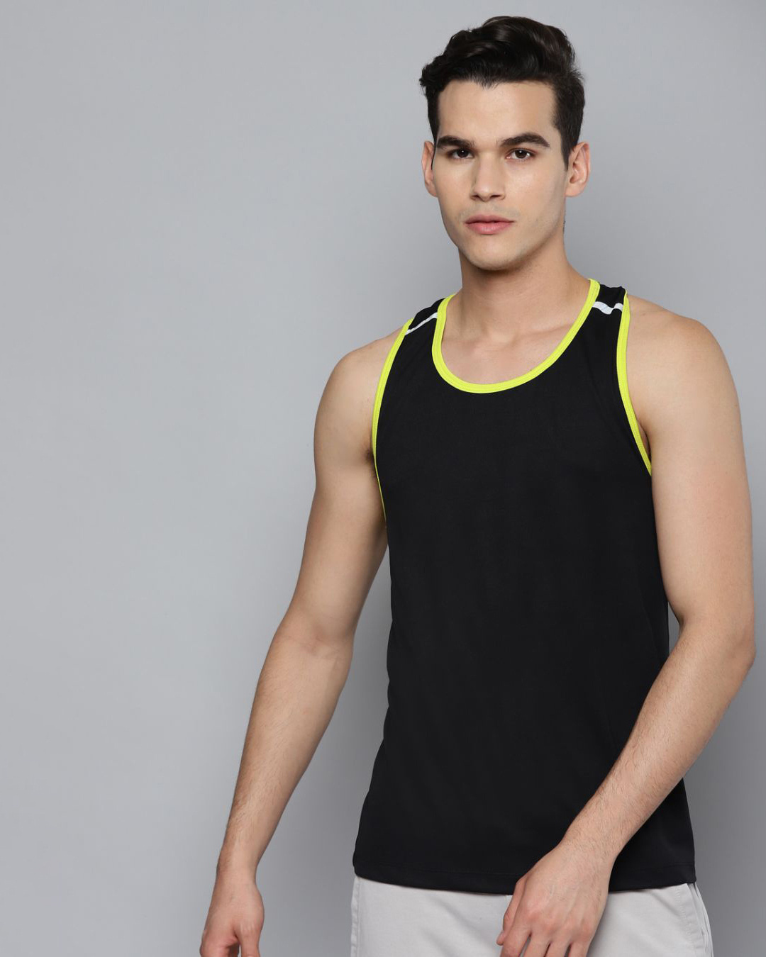 Buy Men's Black Slim Fit Vest Online at Bewakoof