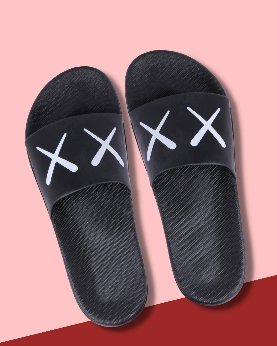 Buy Men's Black SlipOn Sliders Online in India at Bewakoof