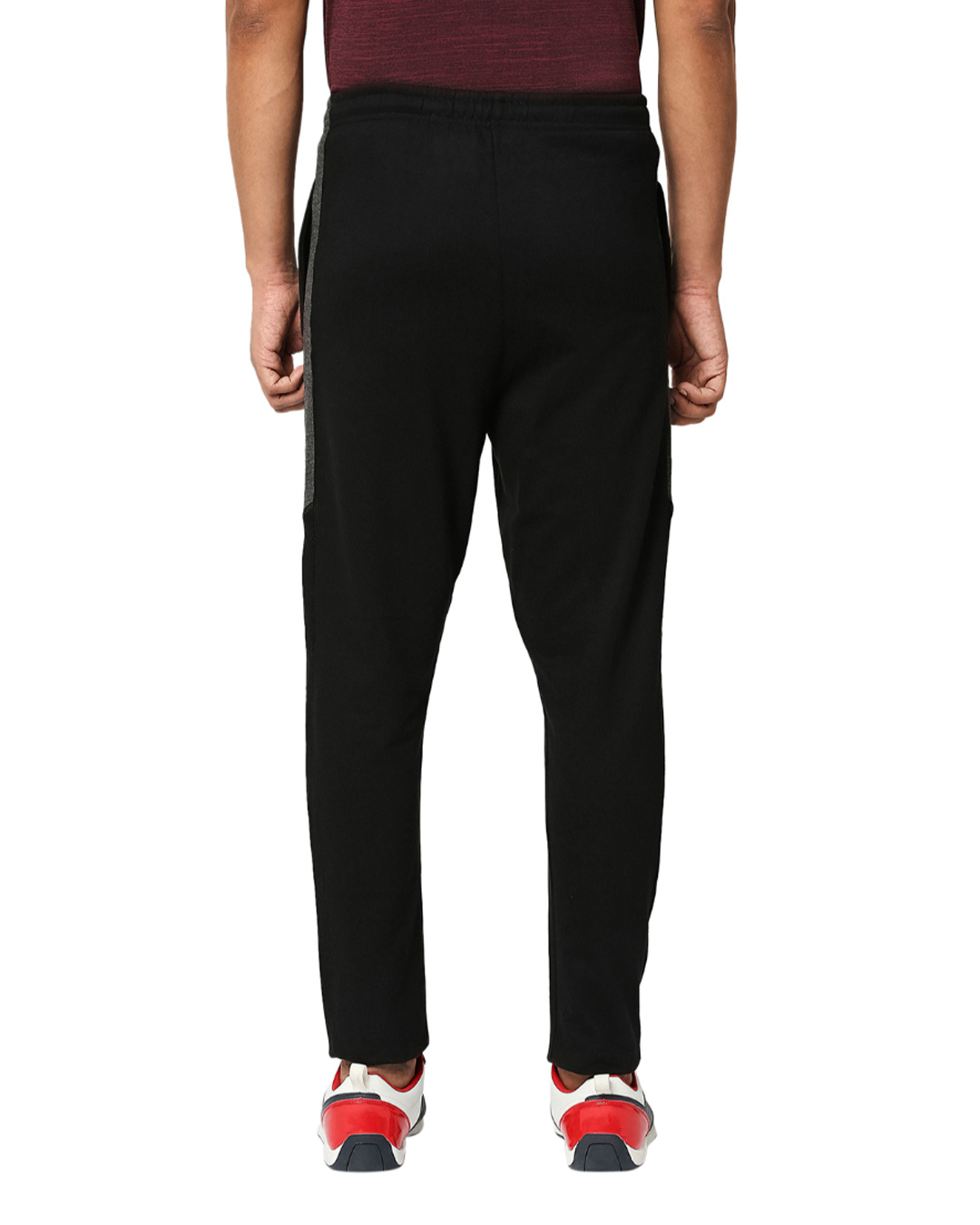 Buy Men's Black Solid Regular Fit Track Pants Online at Bewakoof