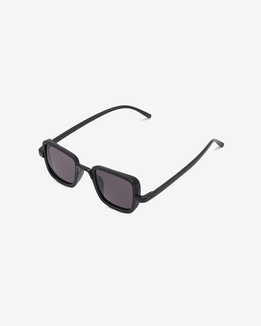 Shop Men's Black Square Polarised Lens Sunglasses-Back