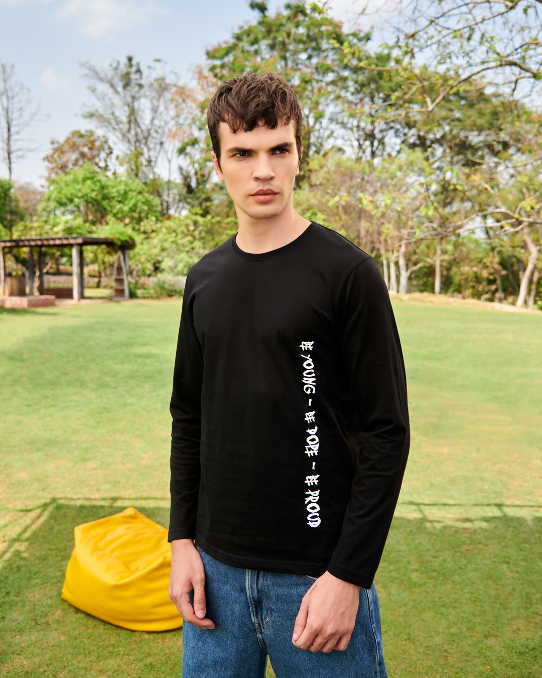 Shop Men's Black Street Ninja Graphic Printed T-shirt-Back
