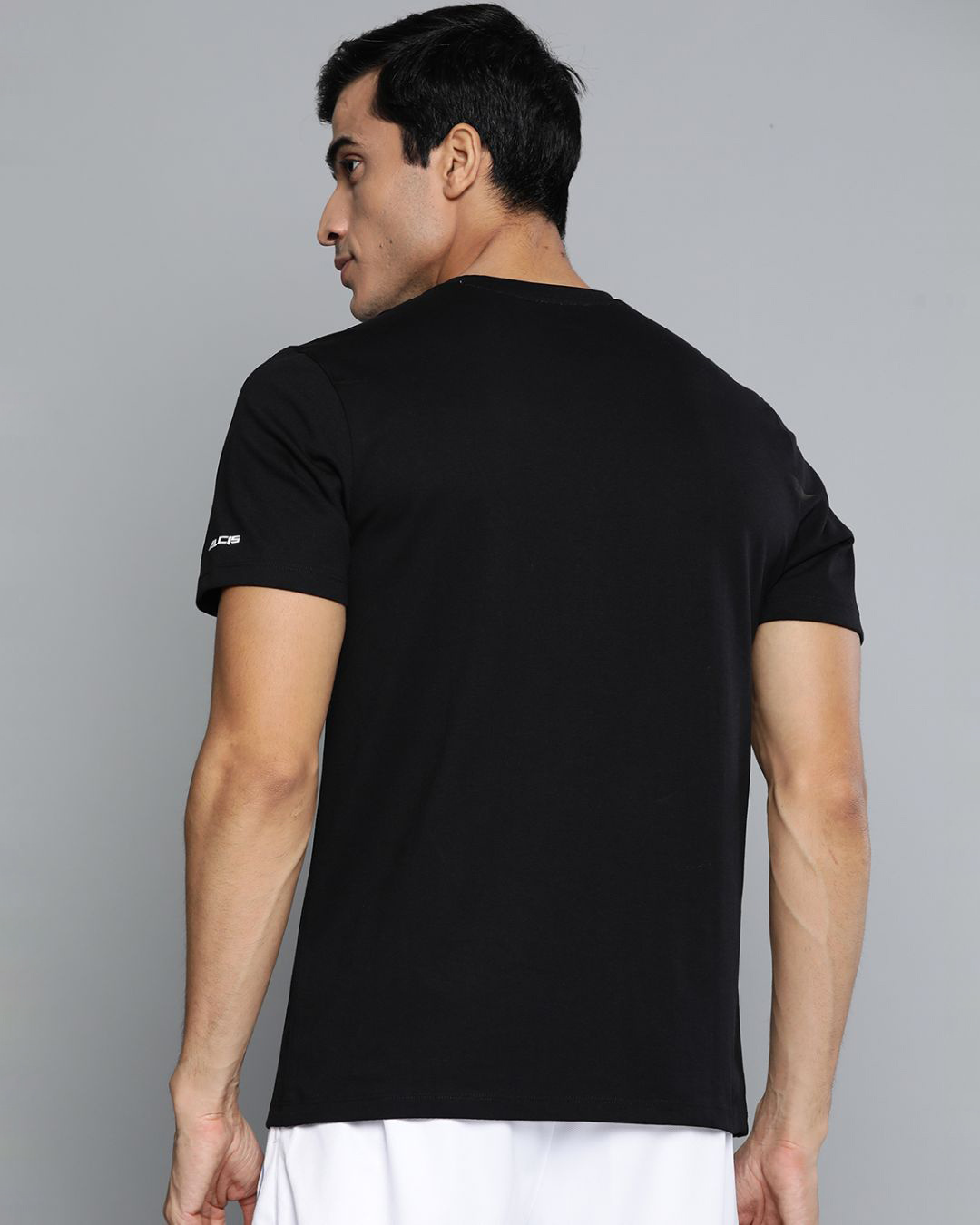 Shop Men's Black Striped Slim Fit T-shirt-Back