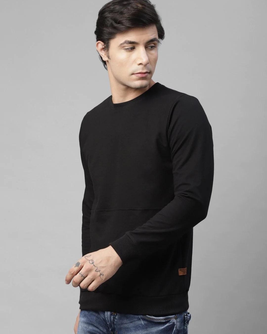 Shop Men's Black Sweatshirt-Back