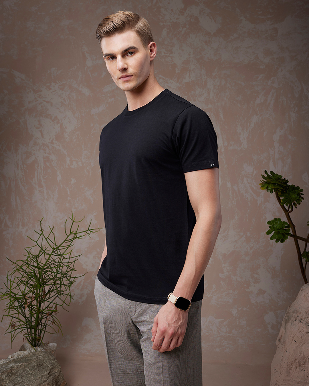 Shop Men's Black T-shirt-Back