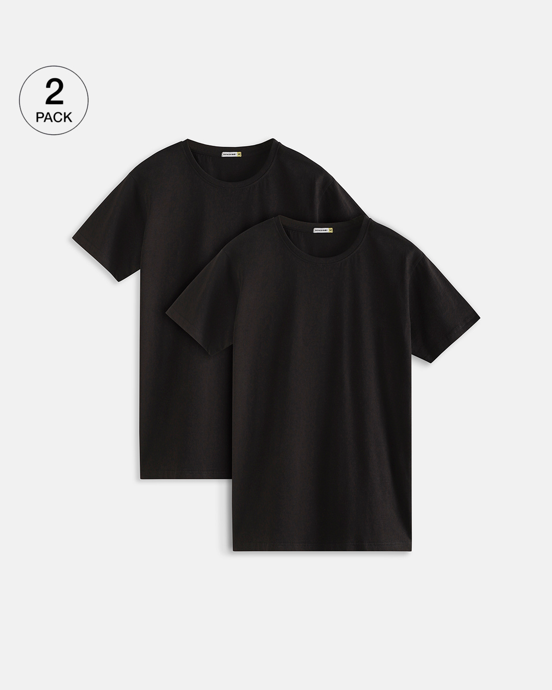 Buy Pack of 2 Men's Black T-shirt Online at Bewakoof