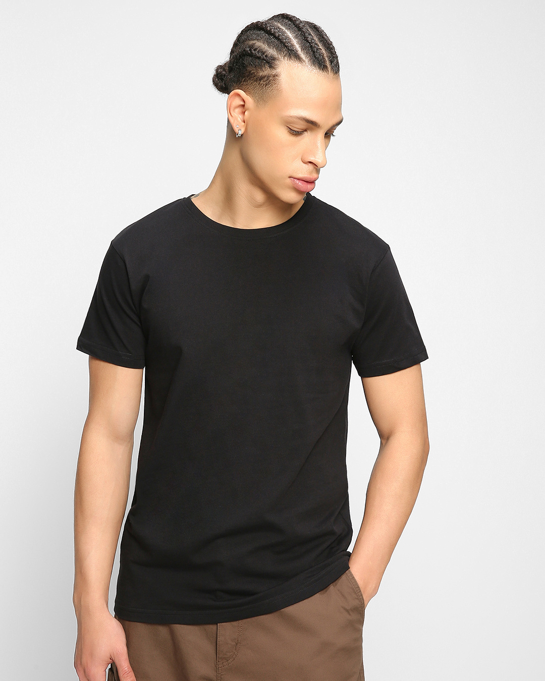Shop Men's Black T-shirt (Pack of 3)-Back