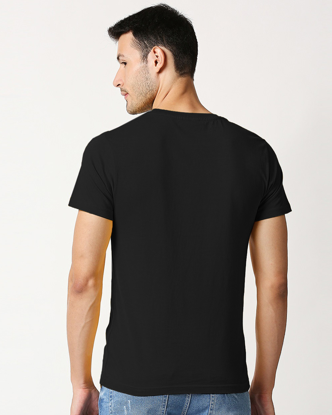 Shop Men's Black The Cricket League T-shirt-Back