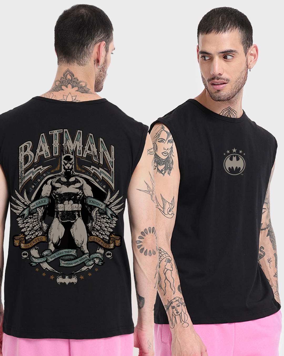 Buy Mens Black The Dark Knight Graphic Printed Oversized Vest Online At Bewakoof 5636