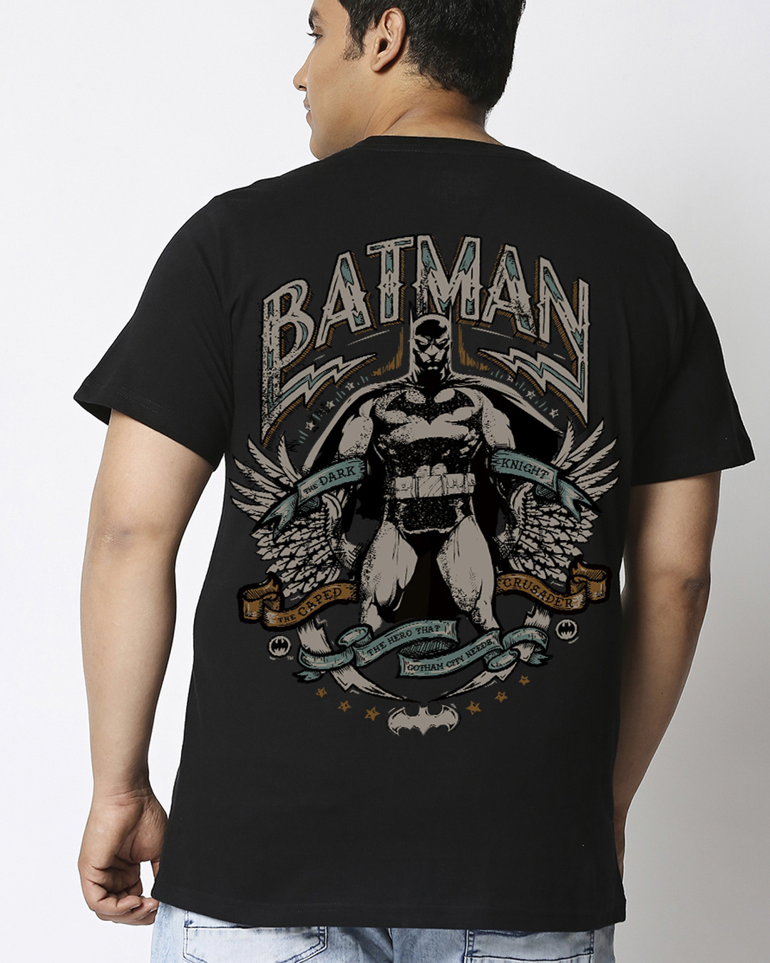 00'S GIANT THE DARK KNIGHT Movie T-shirt Men's L size /eaa489345