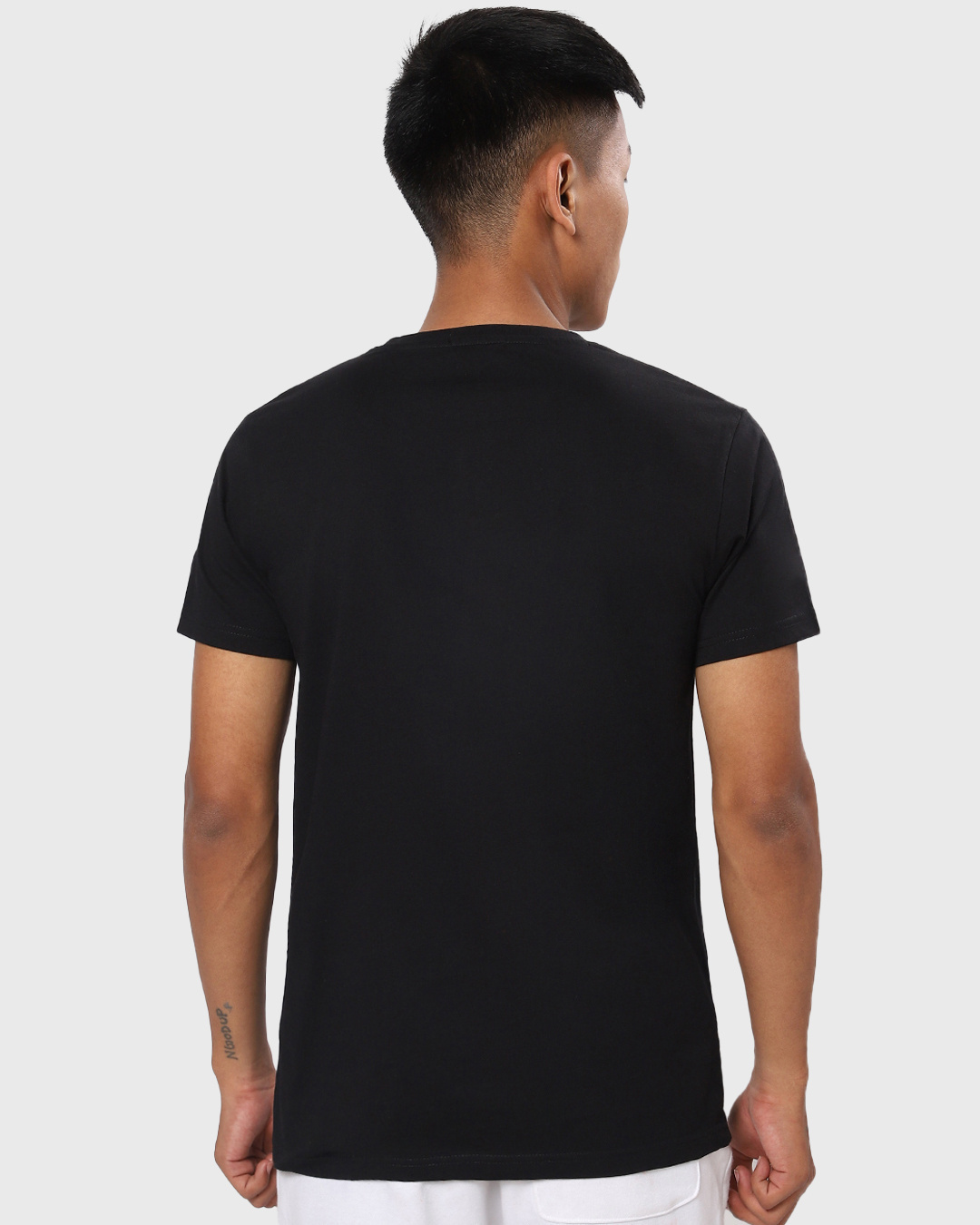 Shop Men's Black The First Born Typography T-shirt-Back
