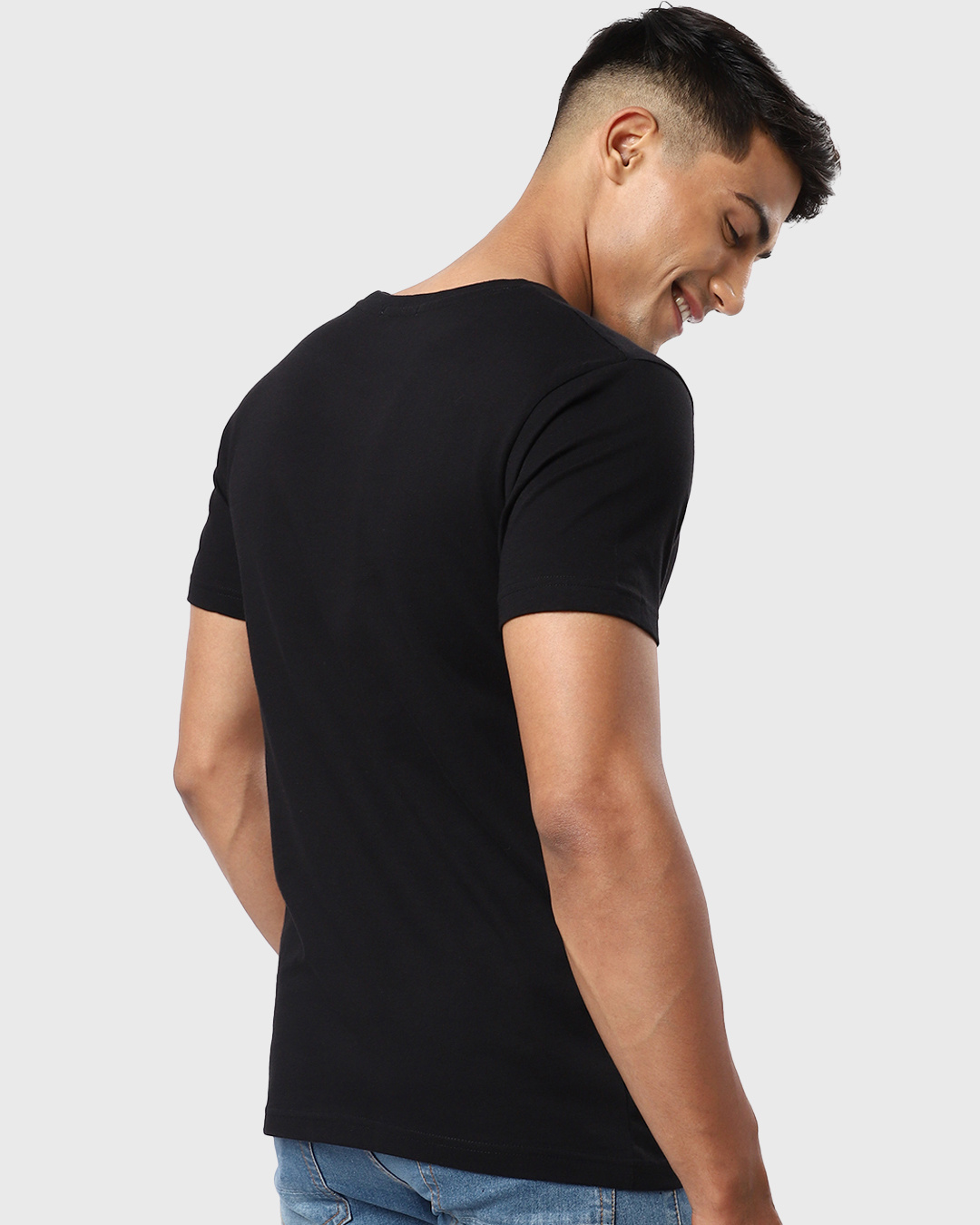 Shop Men's Black The Middle Child Typography T-shirt-Back