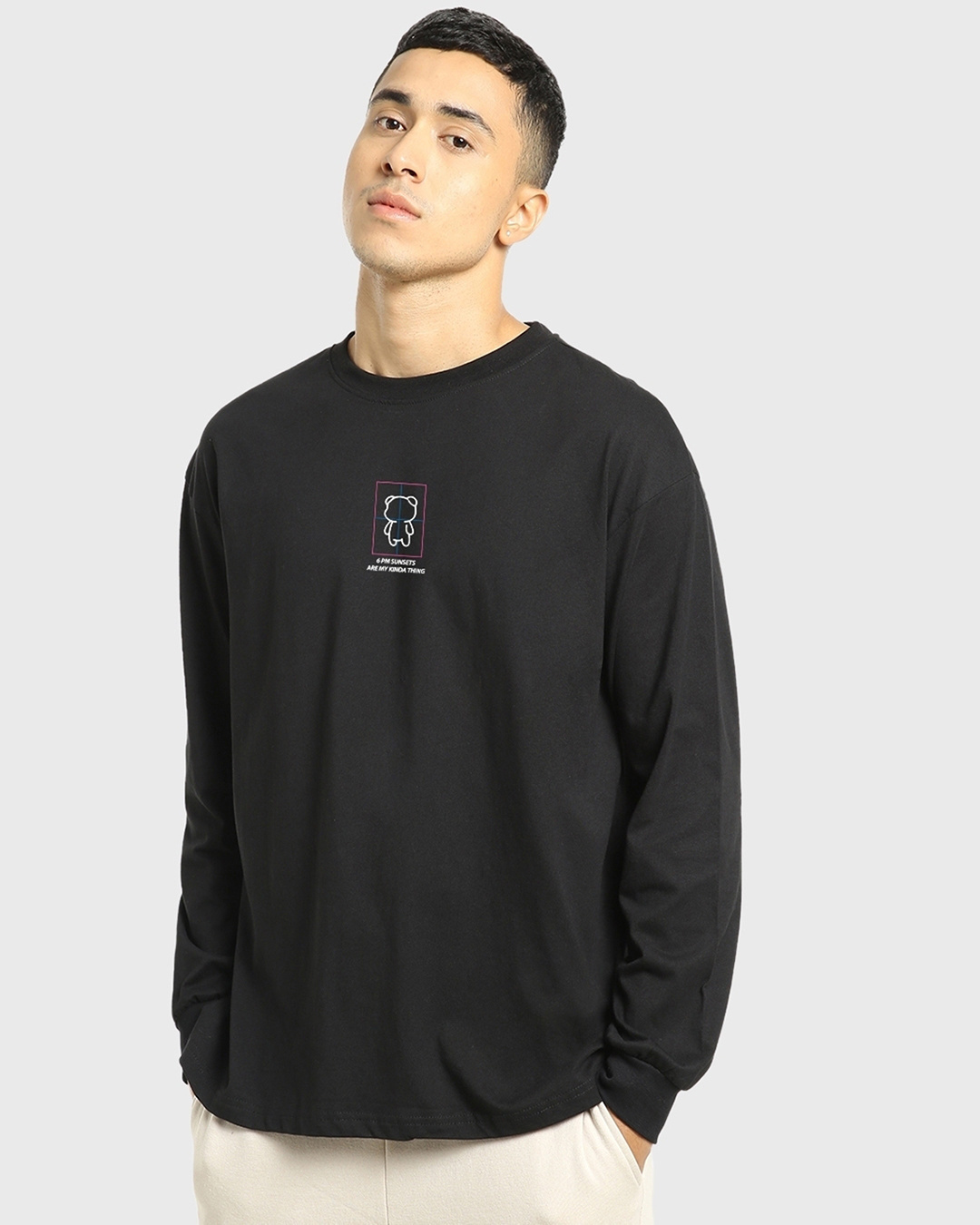 Shop Men's Black The View Graphic Printed Oversized T-shirt-Back