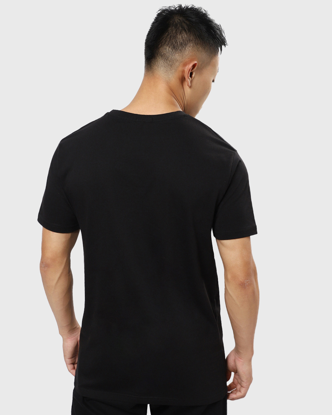 Shop Men's Black The Youngest One Typography T-shirt-Back
