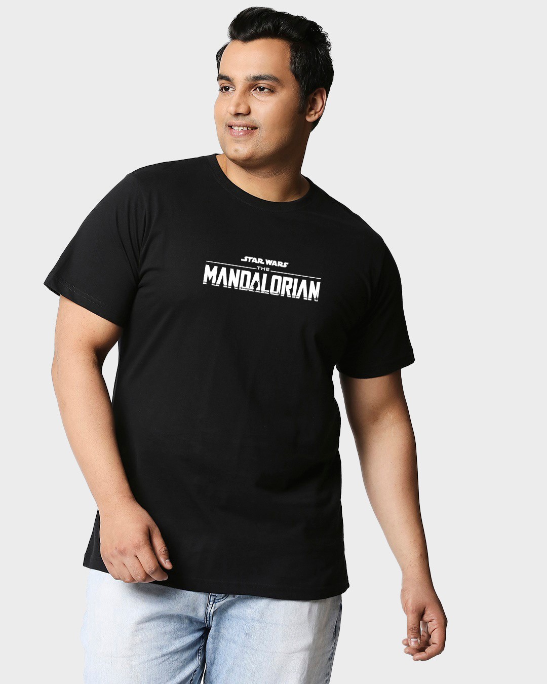 Shop Men's Black This Is The Way Graphic Printed Oversized Plus Size T-shirt-Back
