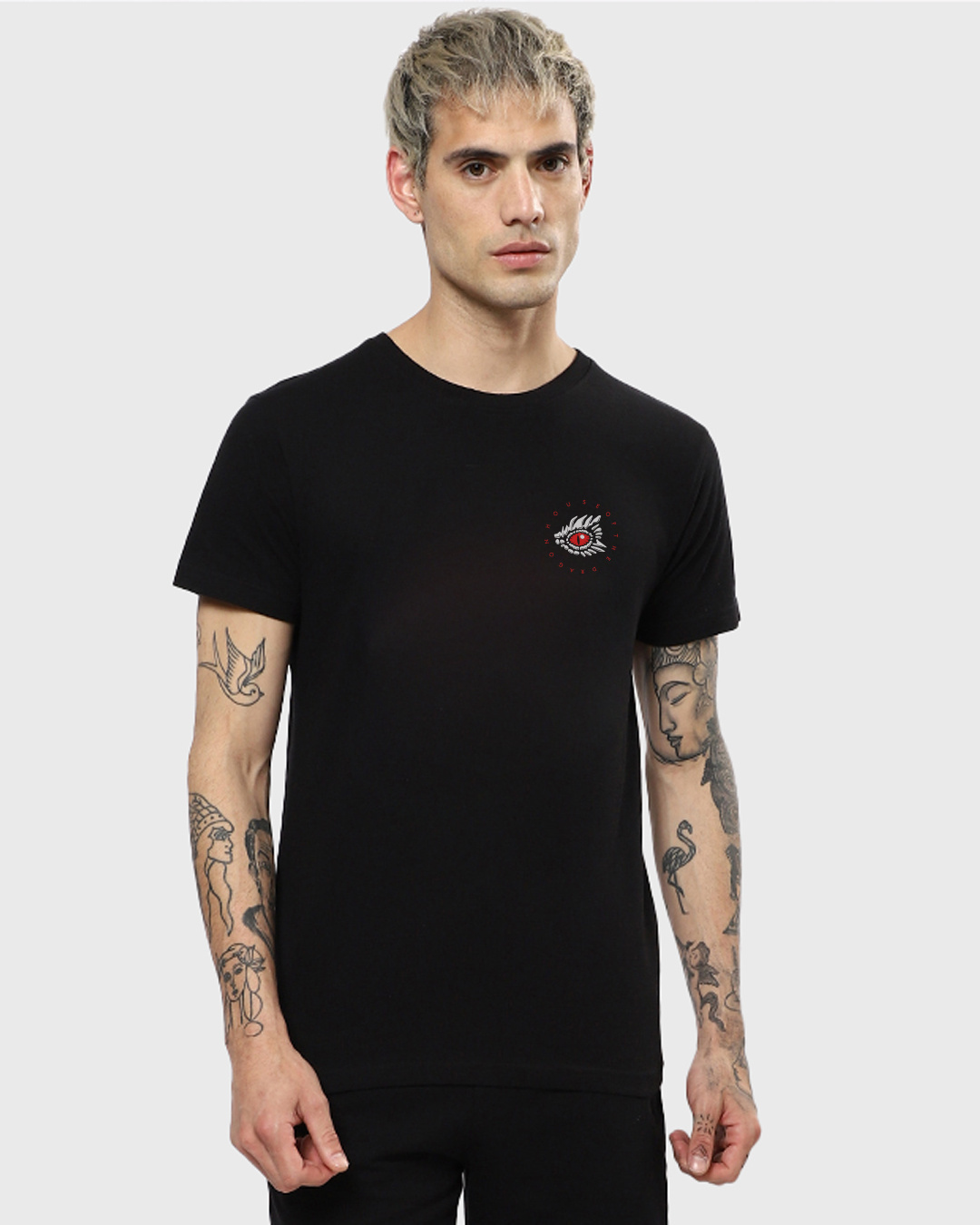 Shop Men's Black Throne of Dragon Graphic Printed T-shirt-Back