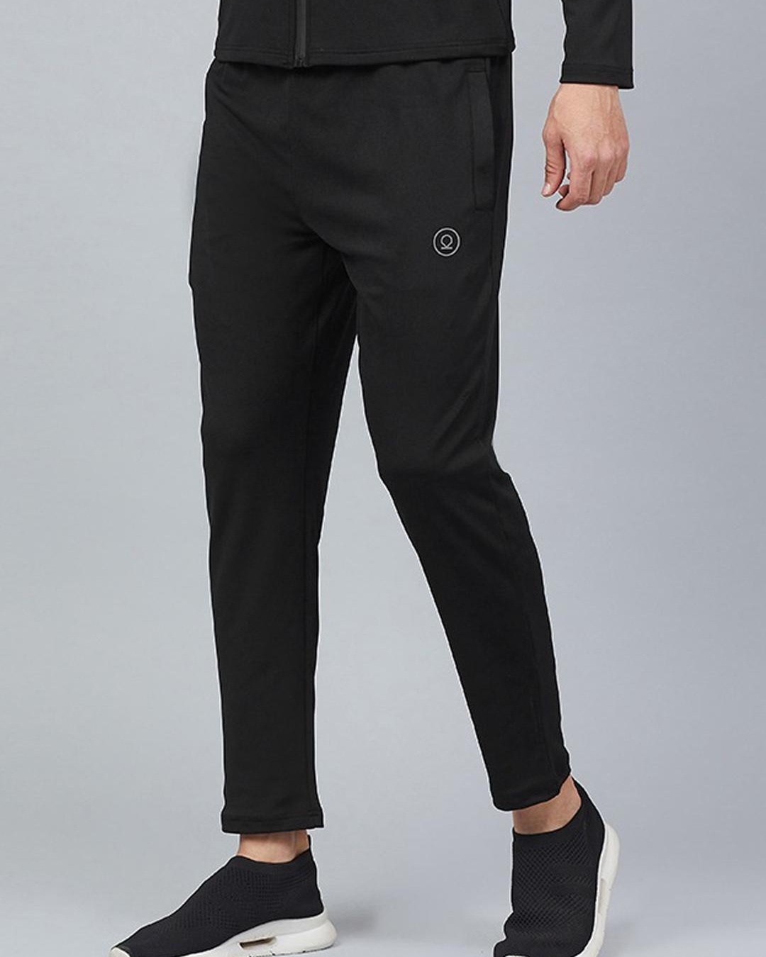 Shop Men's Black Track Pants-Back