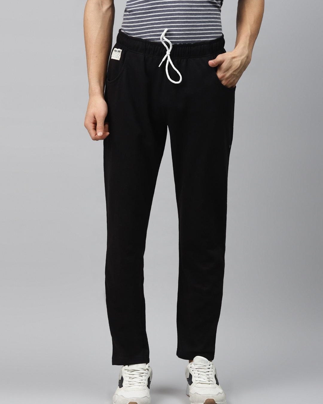 Buy Men's Black Track Pants Online at Bewakoof