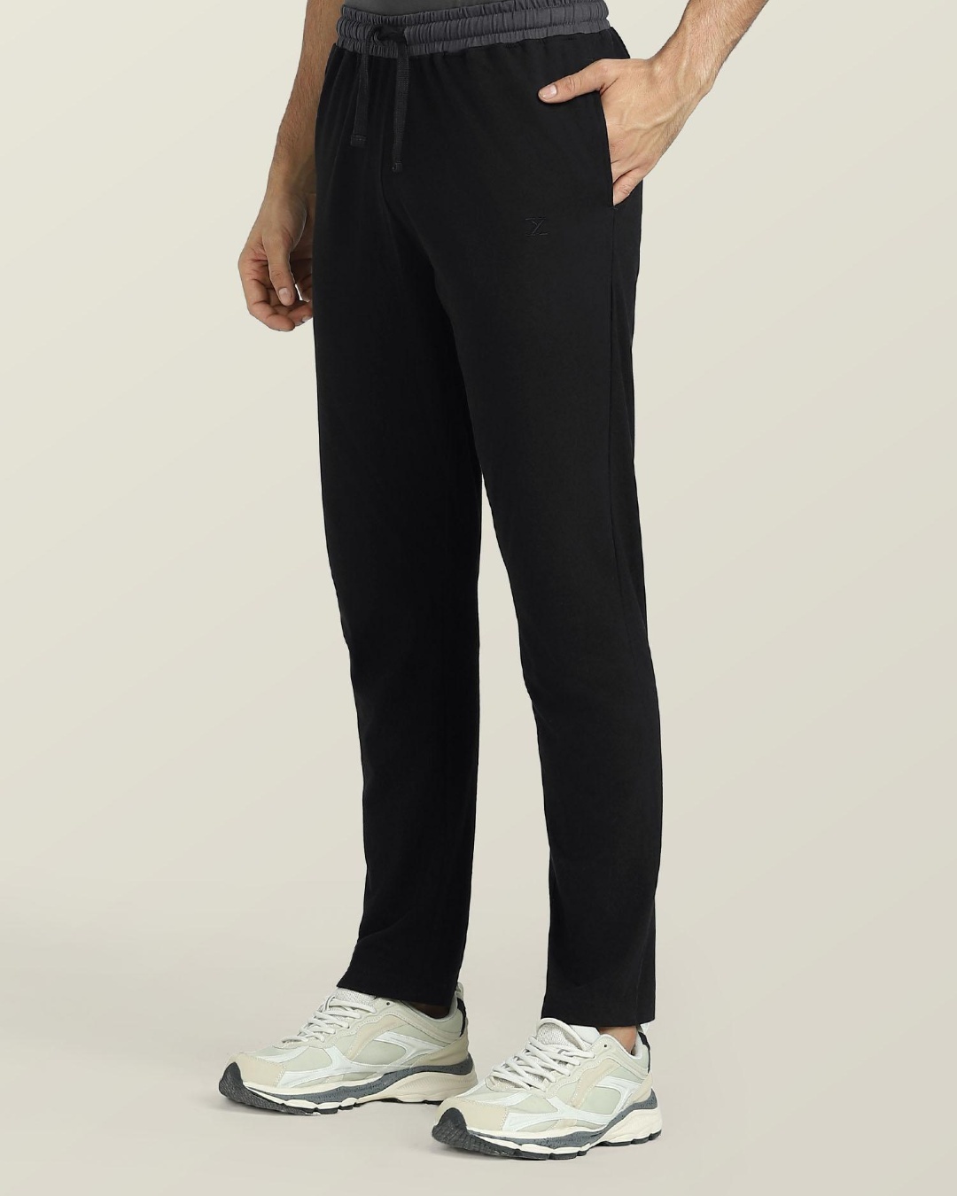 Shop Men's Black Track Pants-Back