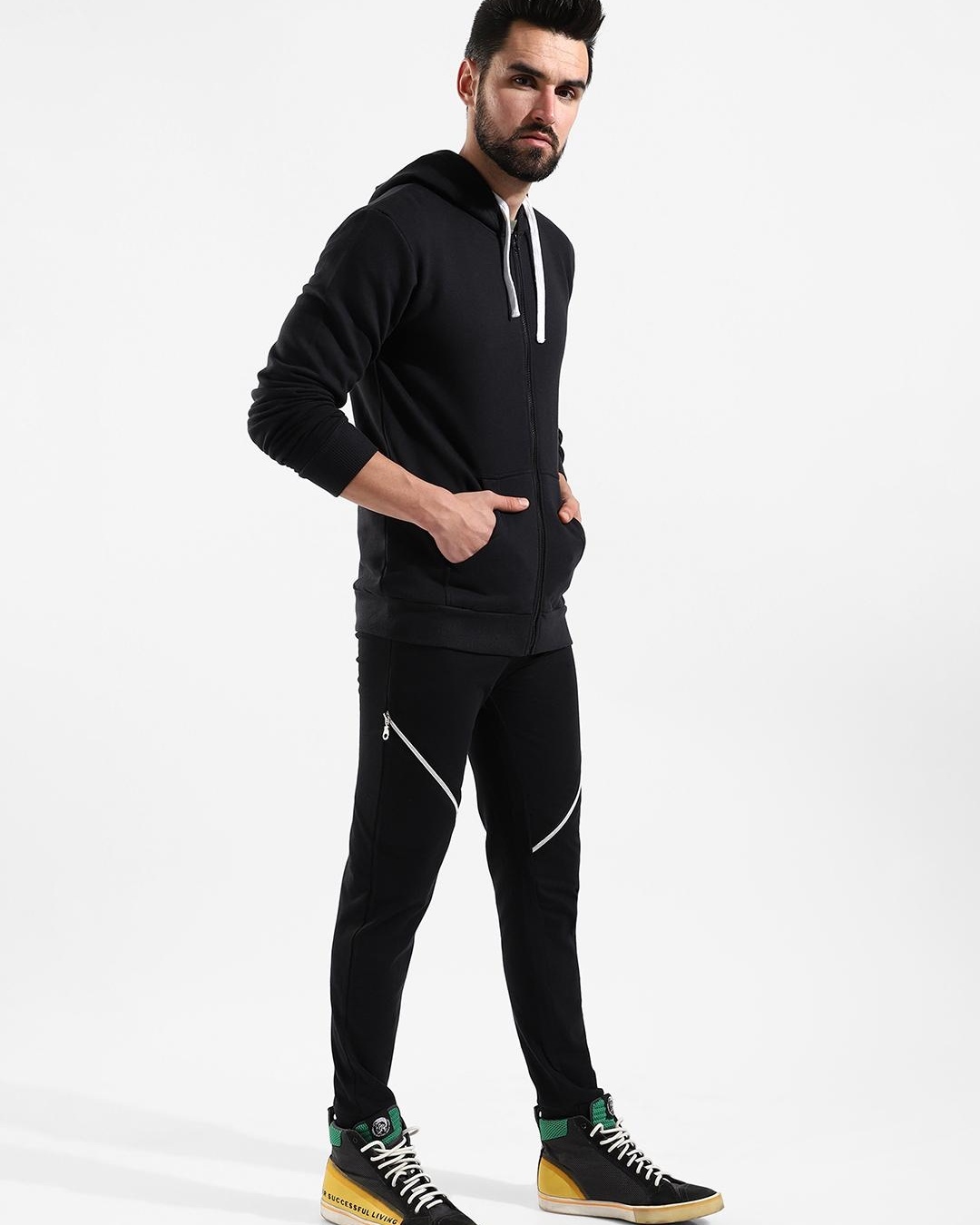 Buy Men's Black Tracksuit Online in India at Bewakoof