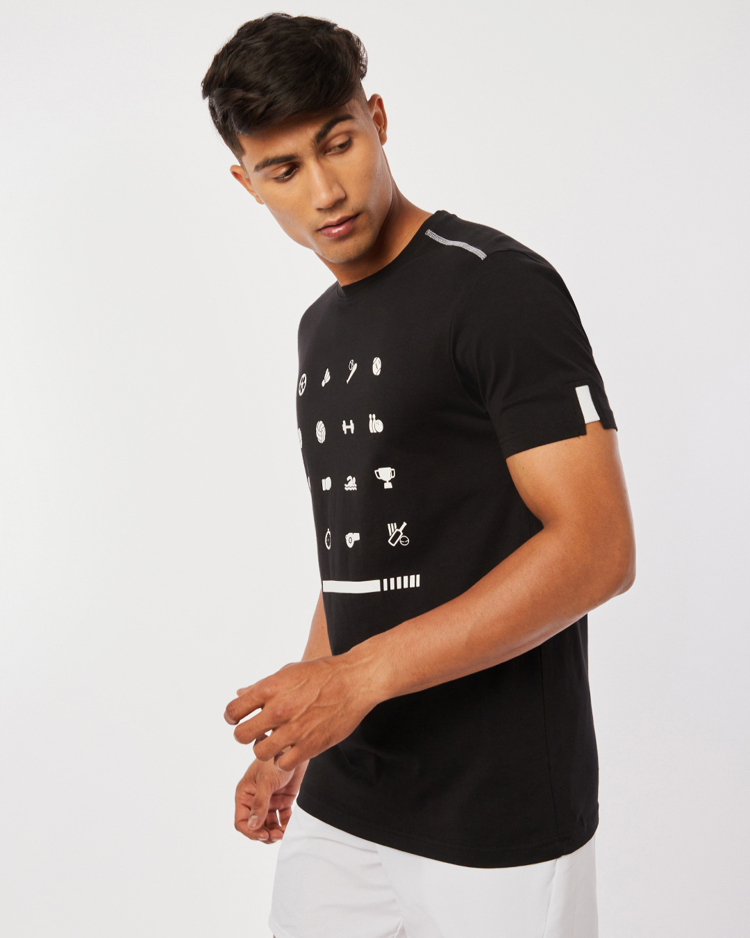 Shop Men's Black Typography Printed T-shirt-Back