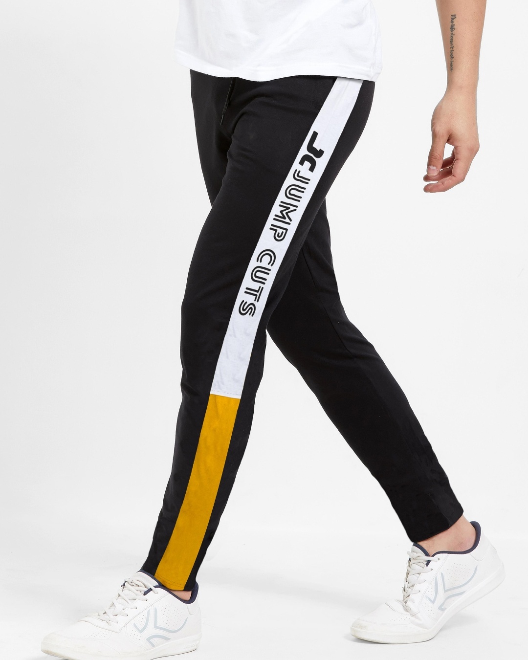 Buy Men S Black Typography Slim Fit Track Pants Online At Bewakoof