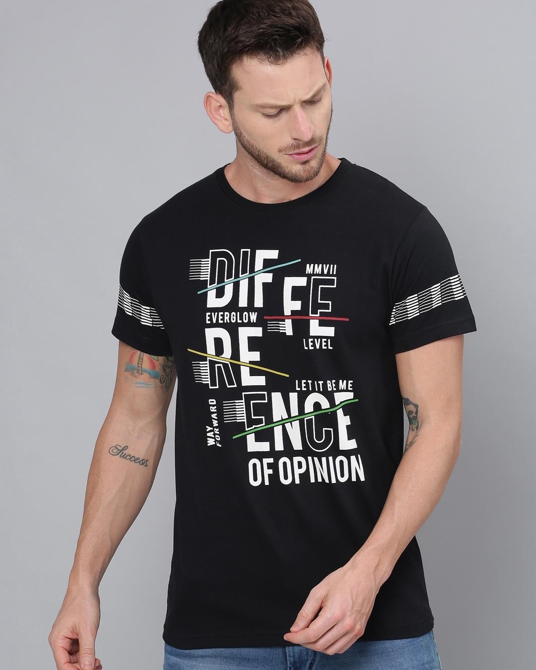 Buy Mens Black Typography Slim Fit T Shirt Online At Bewakoof 3272