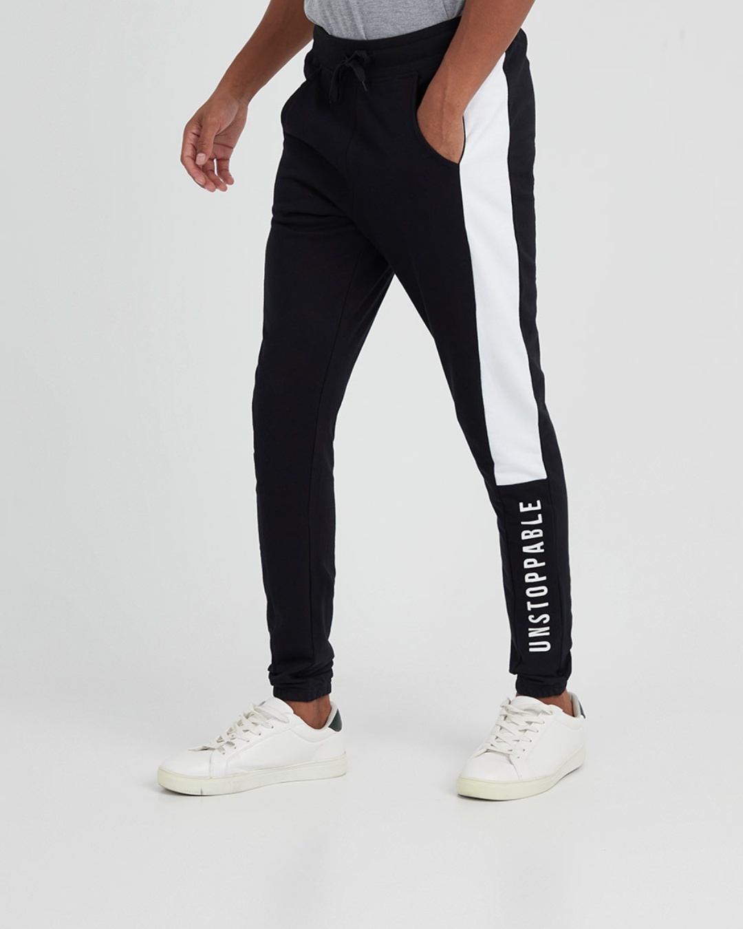 Buy Men's Black Unstoppable Typography Joggers for Men Black Online at