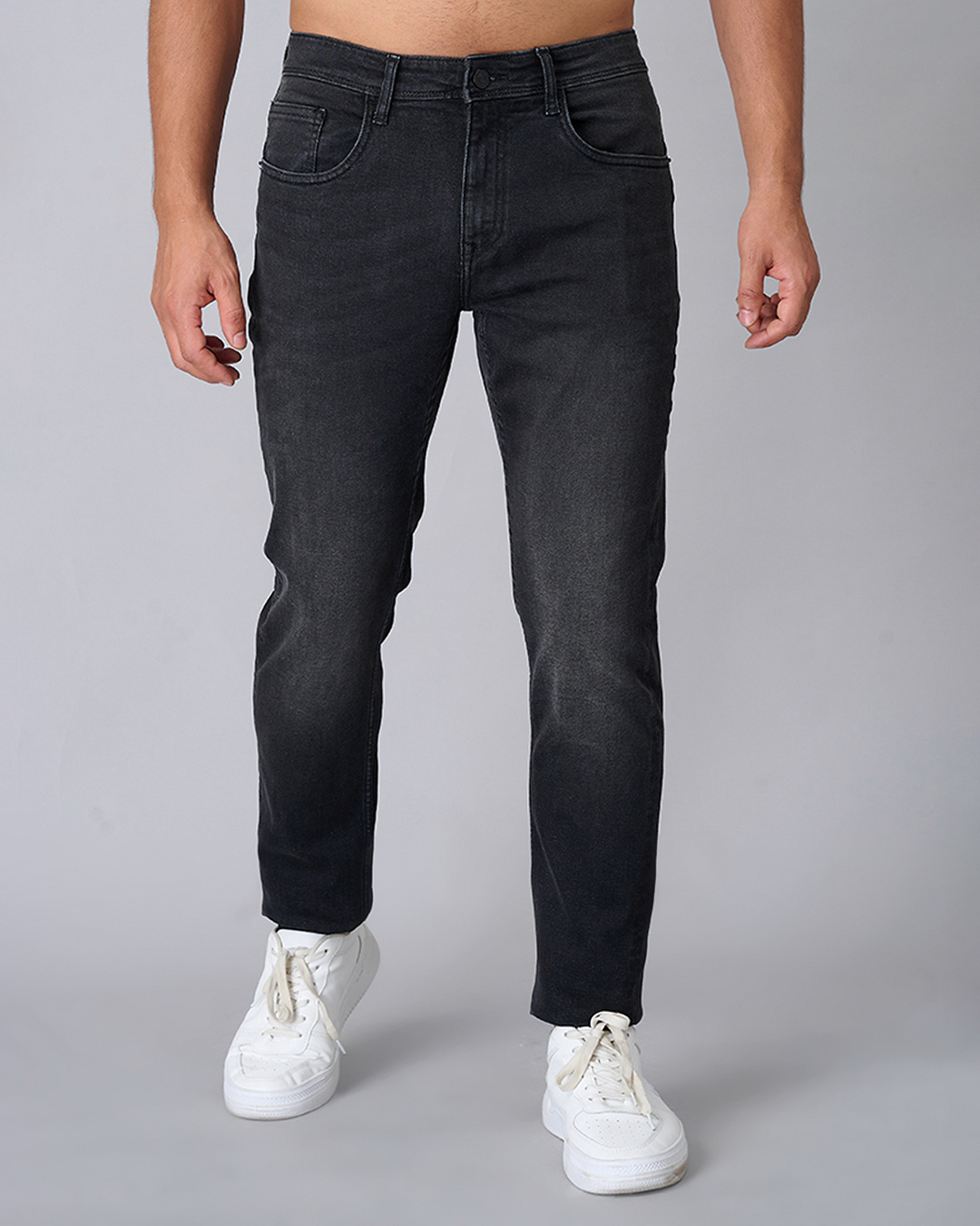 Buy Men's Black Washed Skinny Fit Jeans Online at Bewakoof