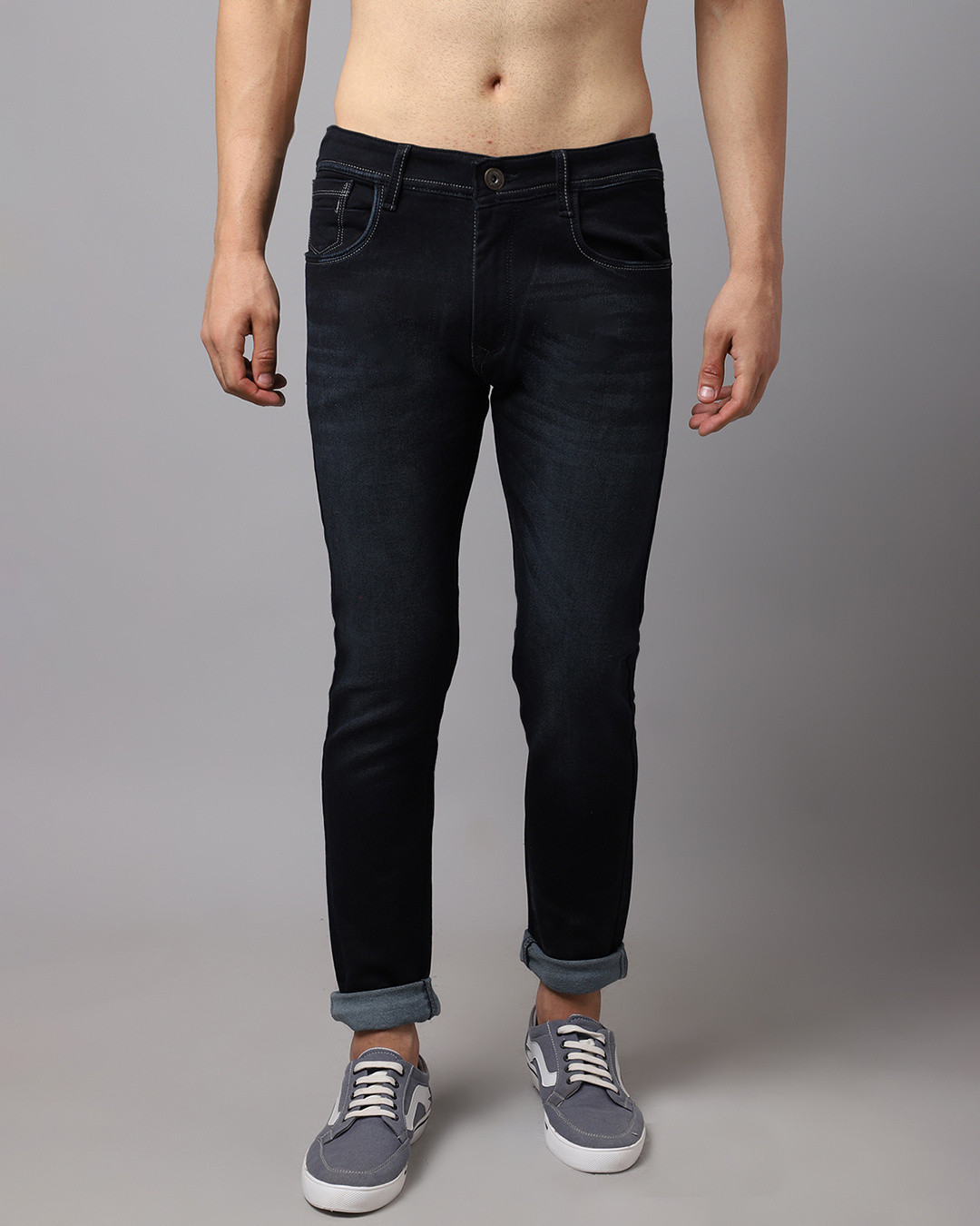 Buy Men's Black Washed Slim Fit Jeans for Men Black Online at Bewakoof
