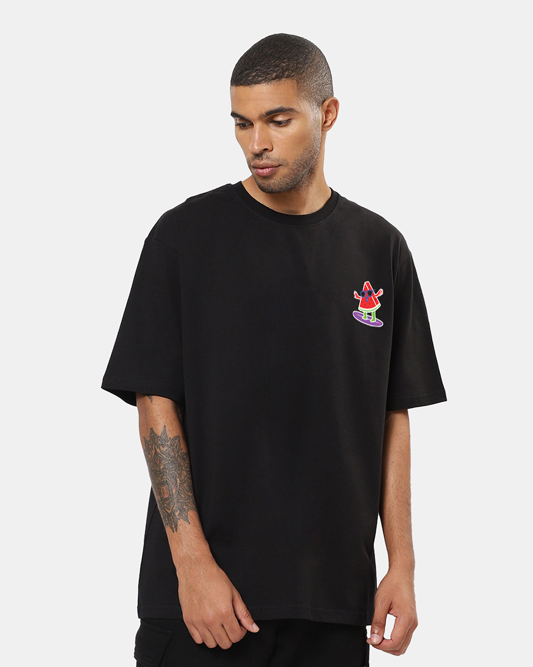 ◆LEE◆ Watermelon Buddy Graphic T-Shirt Black Bizarre Print T-Shirt (WT131W-CJB-BLACK-BIZARRE-PRINT)