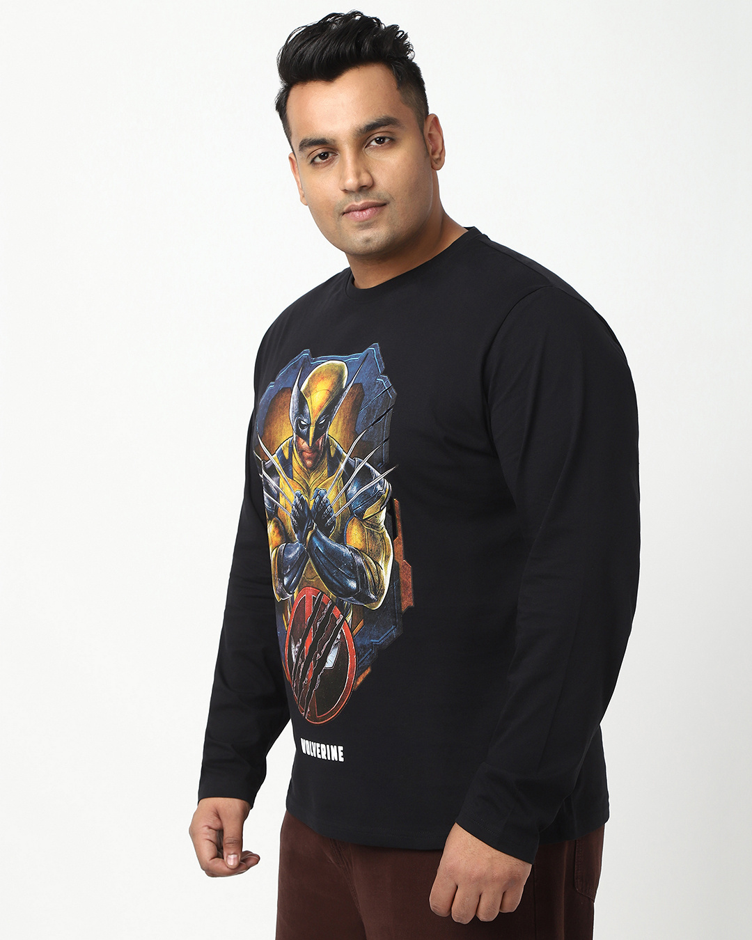 Shop Men's Black Wolverine Graphic Printed Plus Size T-shirt-Back