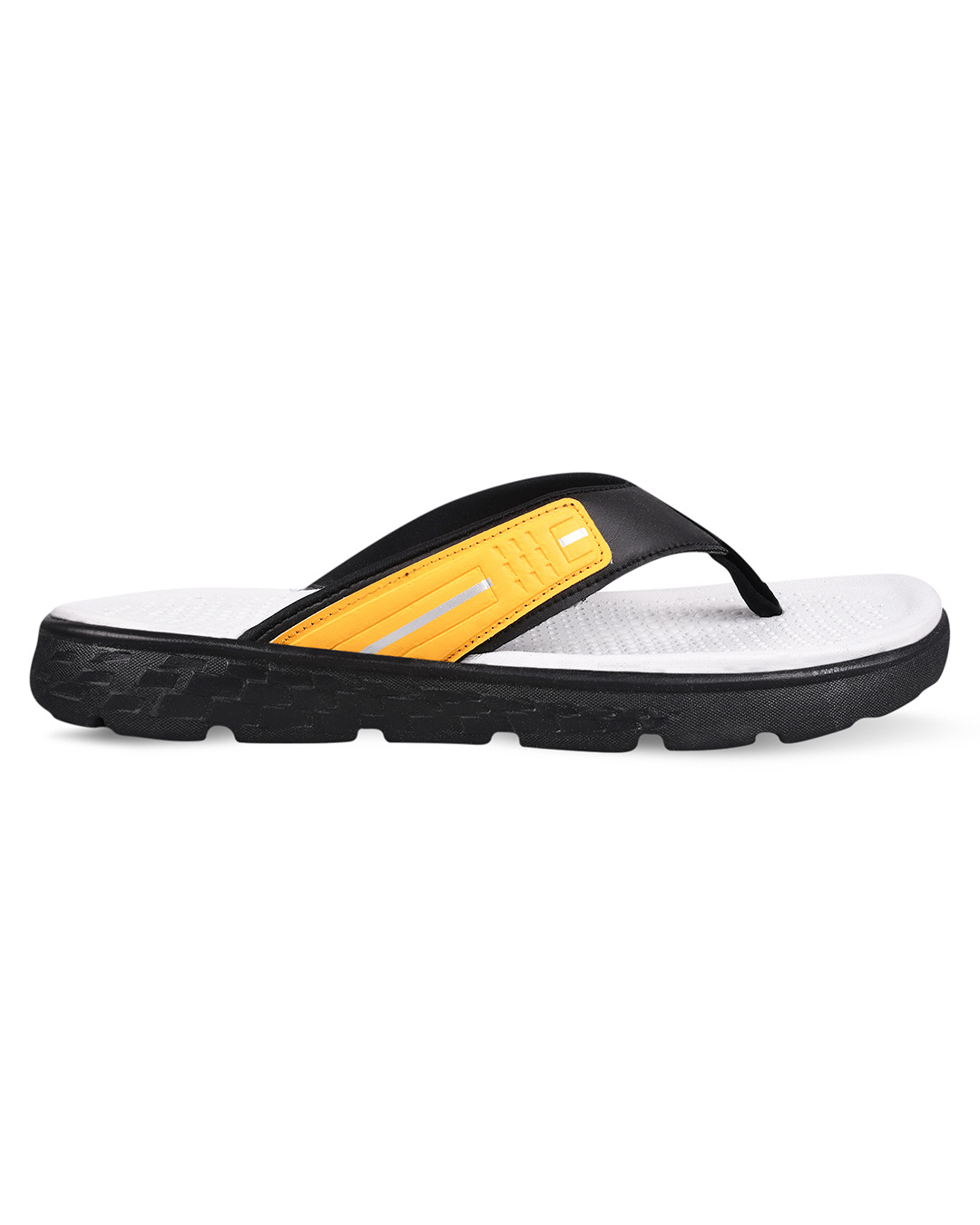Buy Men's Black & Yellow Flip Flops Online in India at Bewakoof