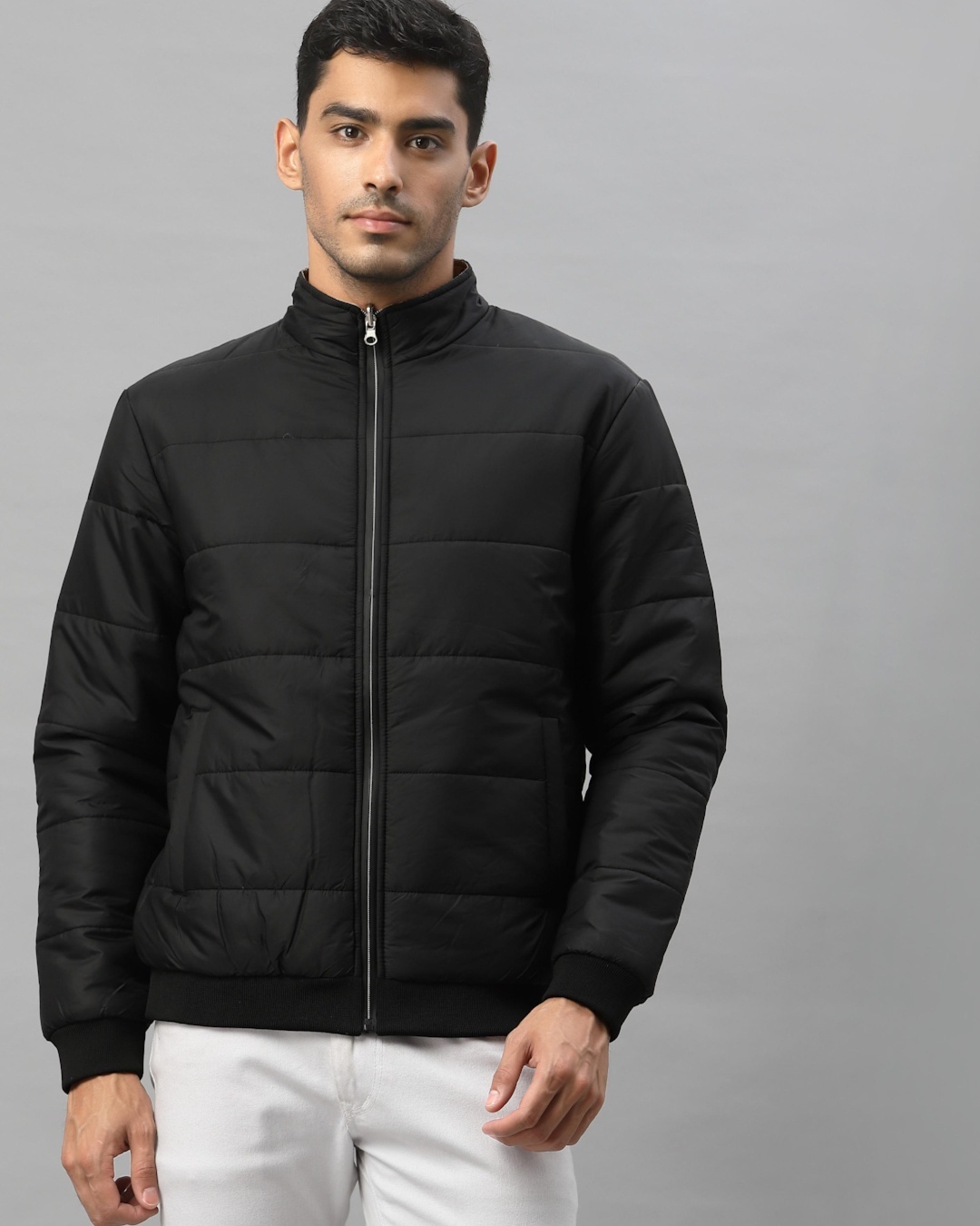 Buy Men's Black Zipper Jacket Online at Bewakoof