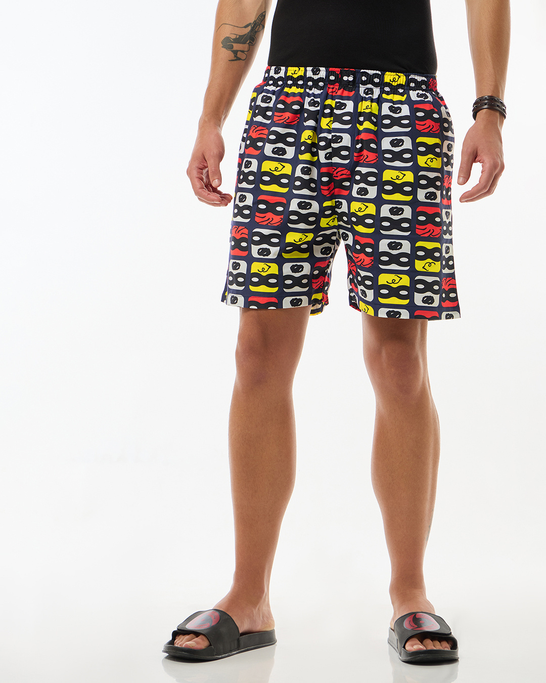 Shop Men's Blue Peanuts All Over Printed Boxers-Back