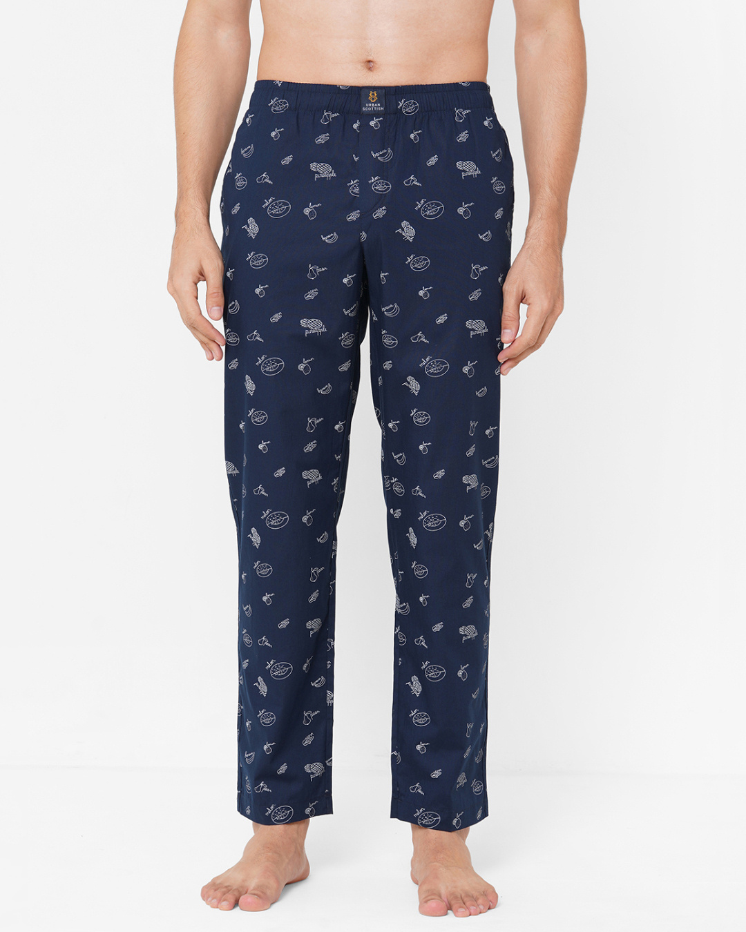 Buy Men's Blue All Over Printed Cotton Lounge Pants Online in India at ...