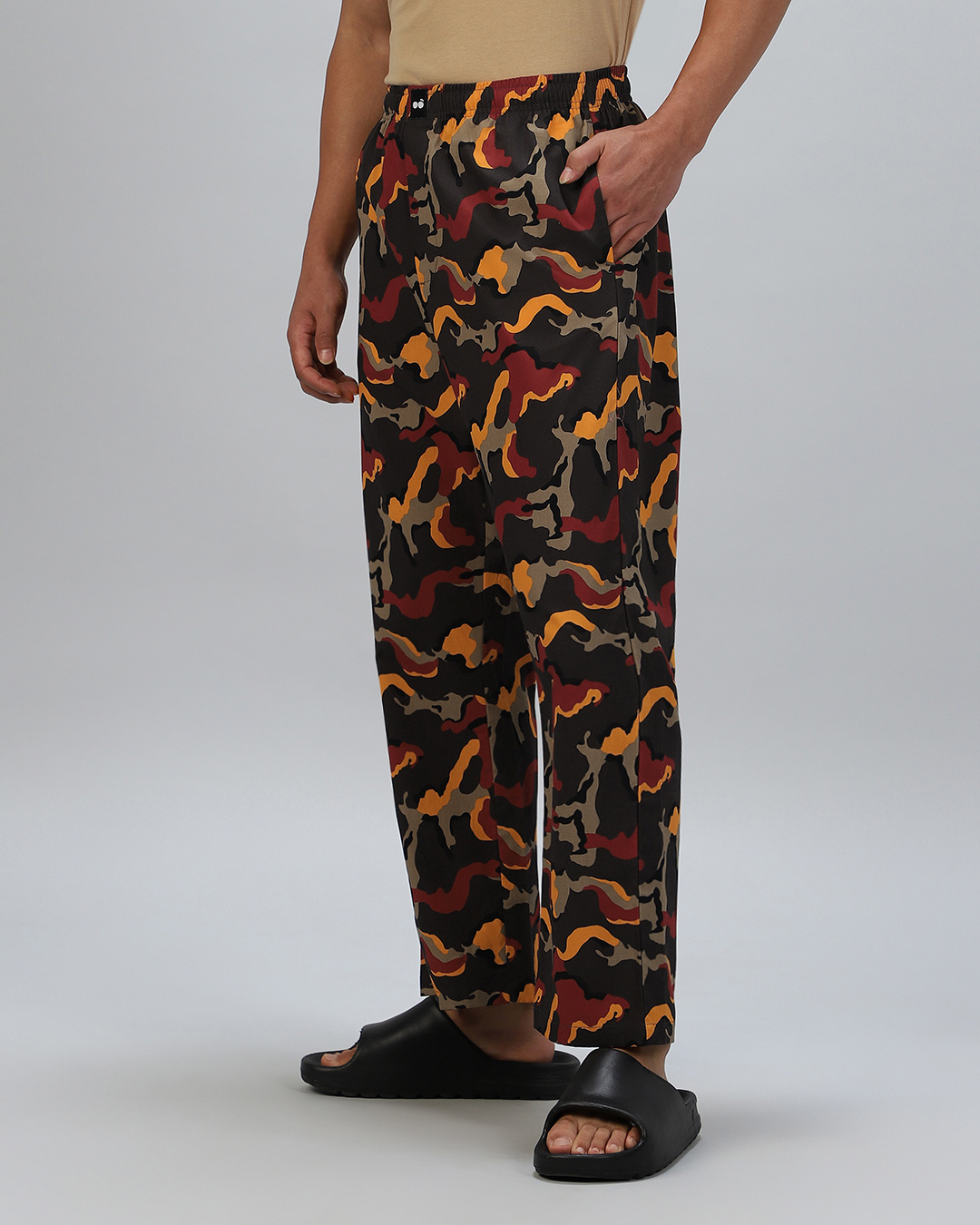 Shop Men's Multicolor All Over Printed Pyjamas-Back