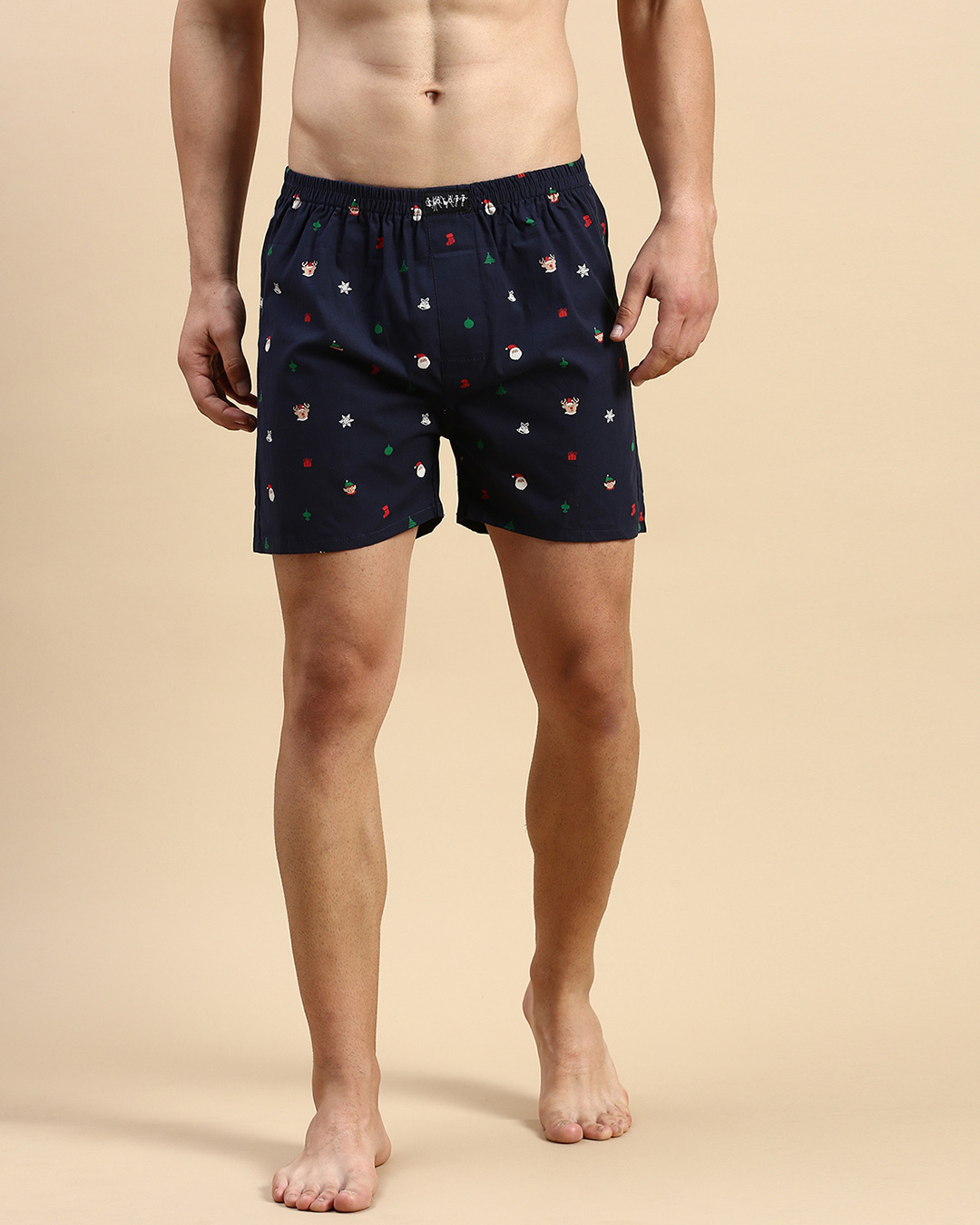 Buy Men's Blue All Over Printed Slim Fit Boxers Online in India at Bewakoof