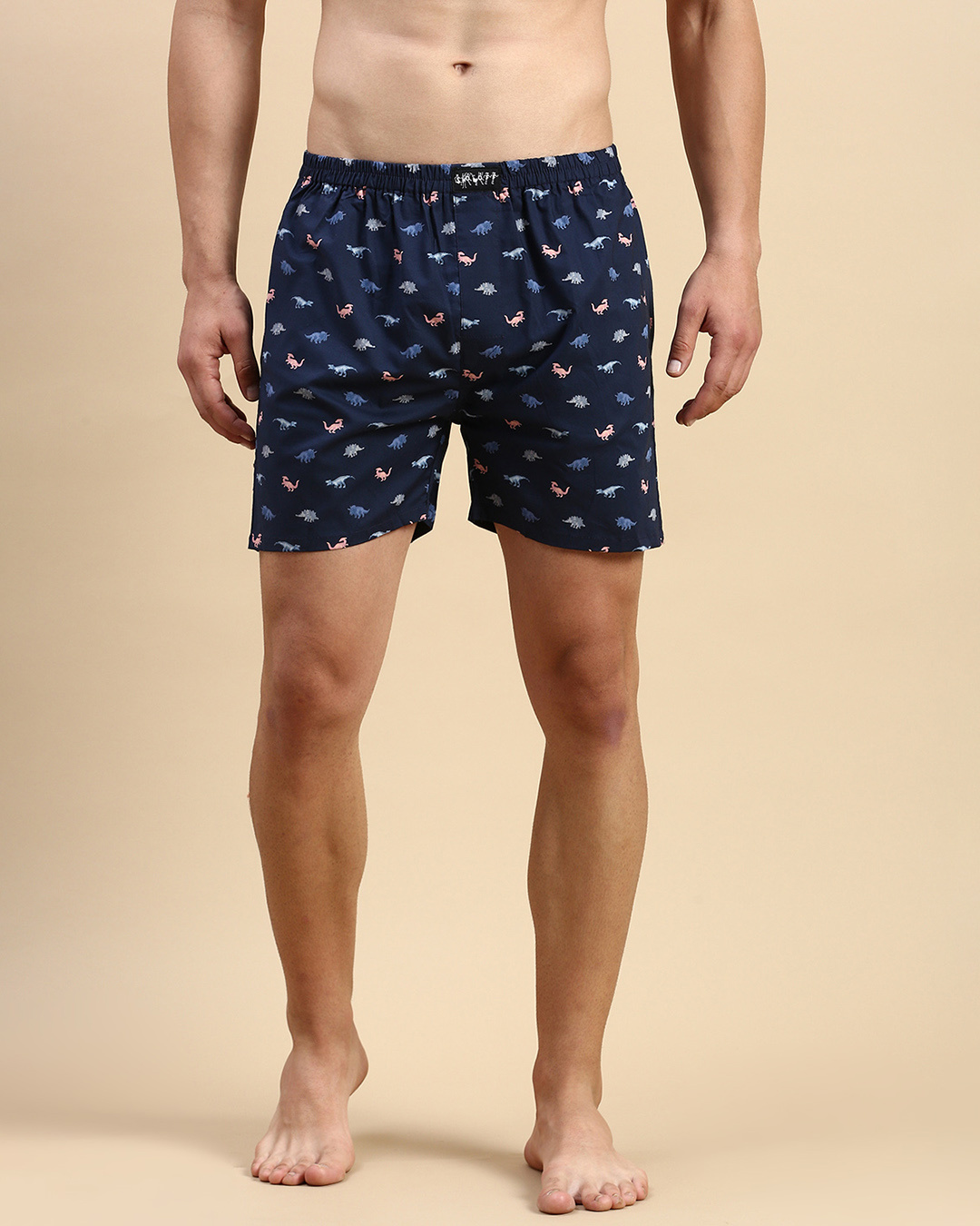 Buy Men's Blue All Over Printed Slim Fit Boxers Online in India at Bewakoof