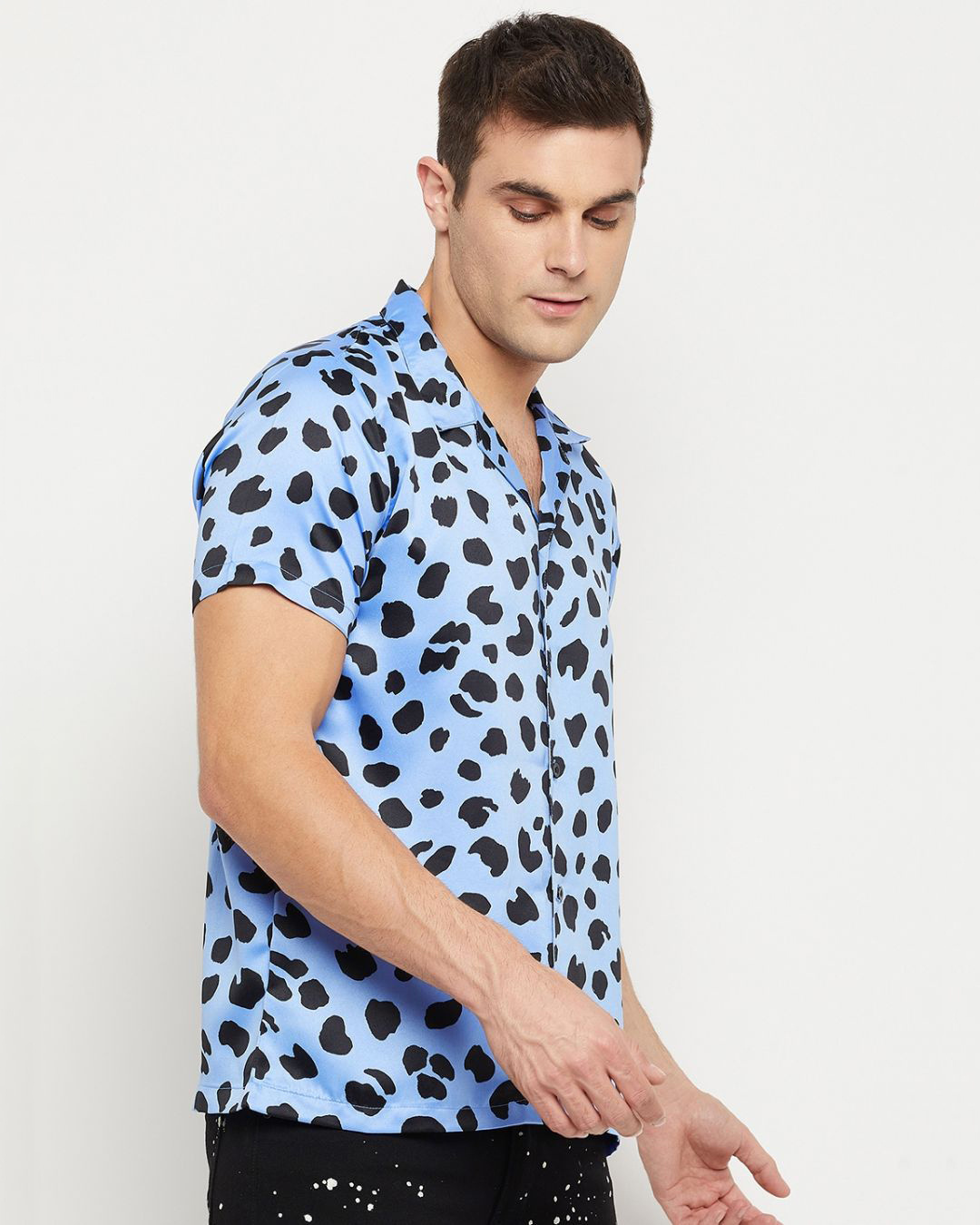 Shop Men's Blue Animal Printed Shirt-Back