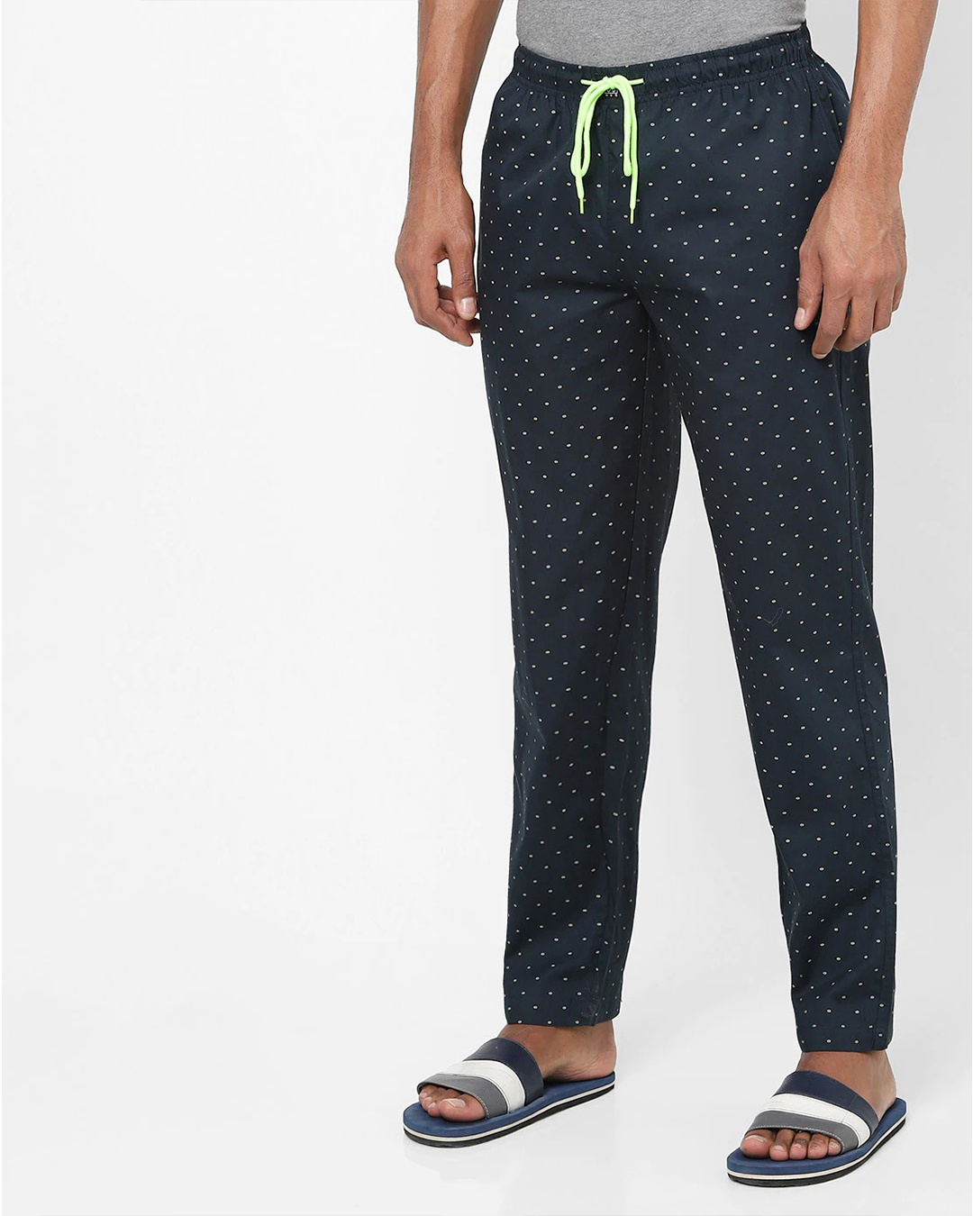 Buy Men's Blue AOP Cotton Pyjamas Online in India at Bewakoof