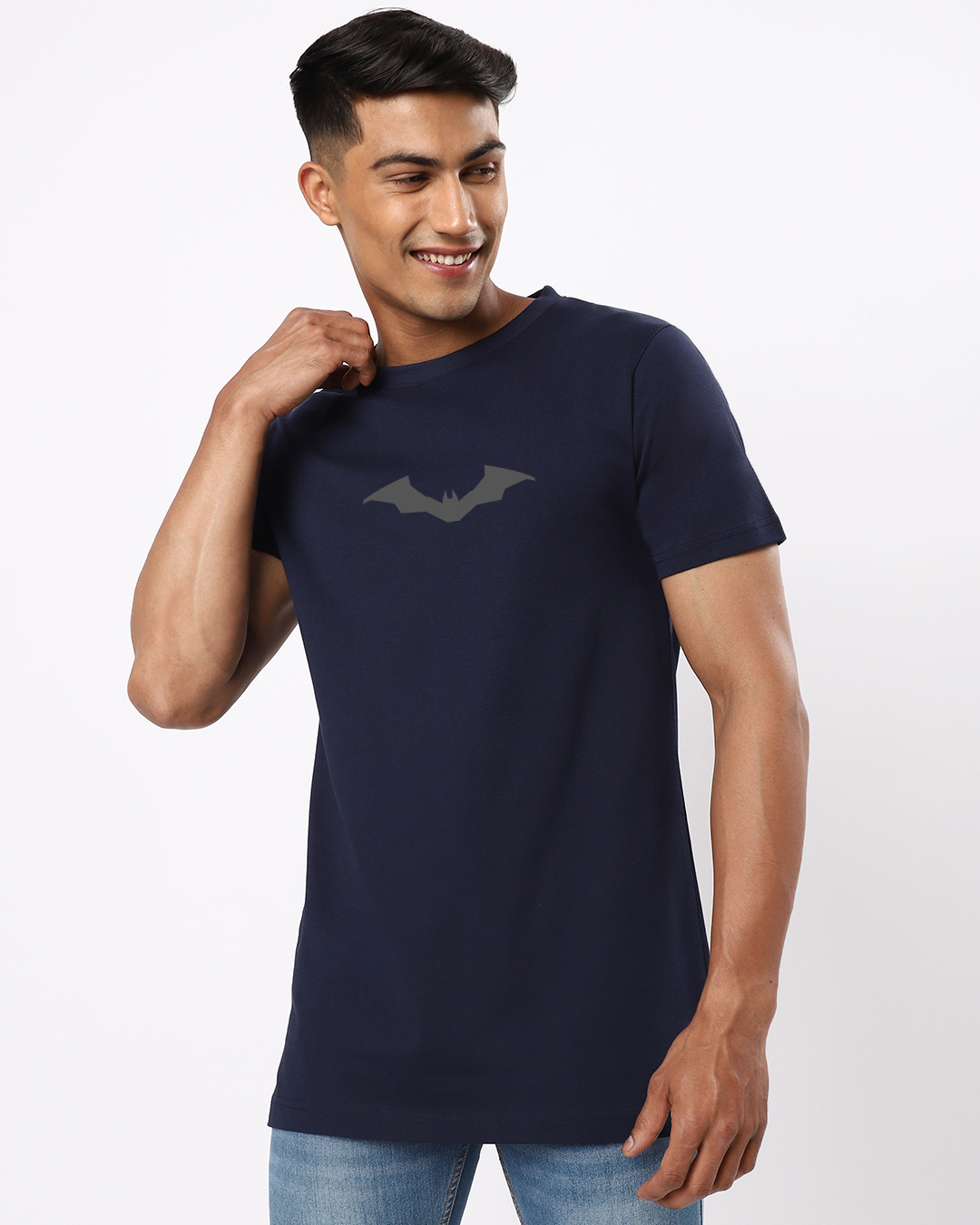 Shop Men's Blue Batman Printed T-shirt-Back
