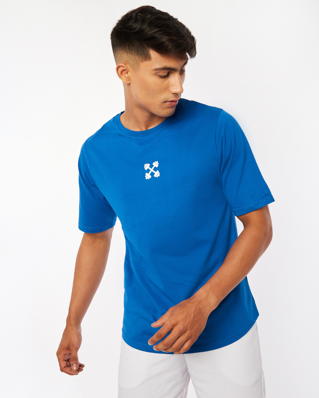 Shop Men's Blue Beast Typography Oversized Fit T-shirt-Back