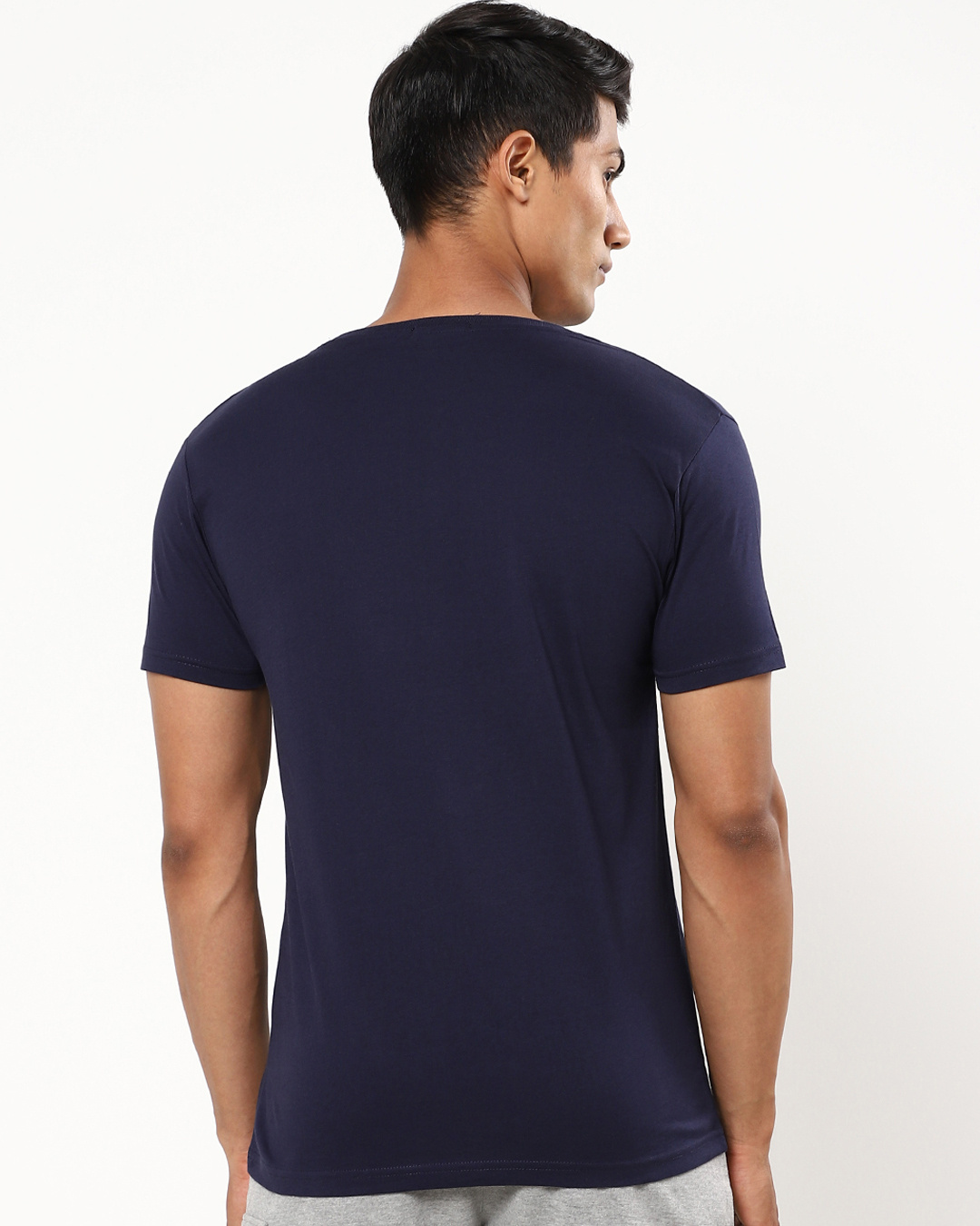Shop Men's Blue Black Knight Graphic Printed T-shirt-Back